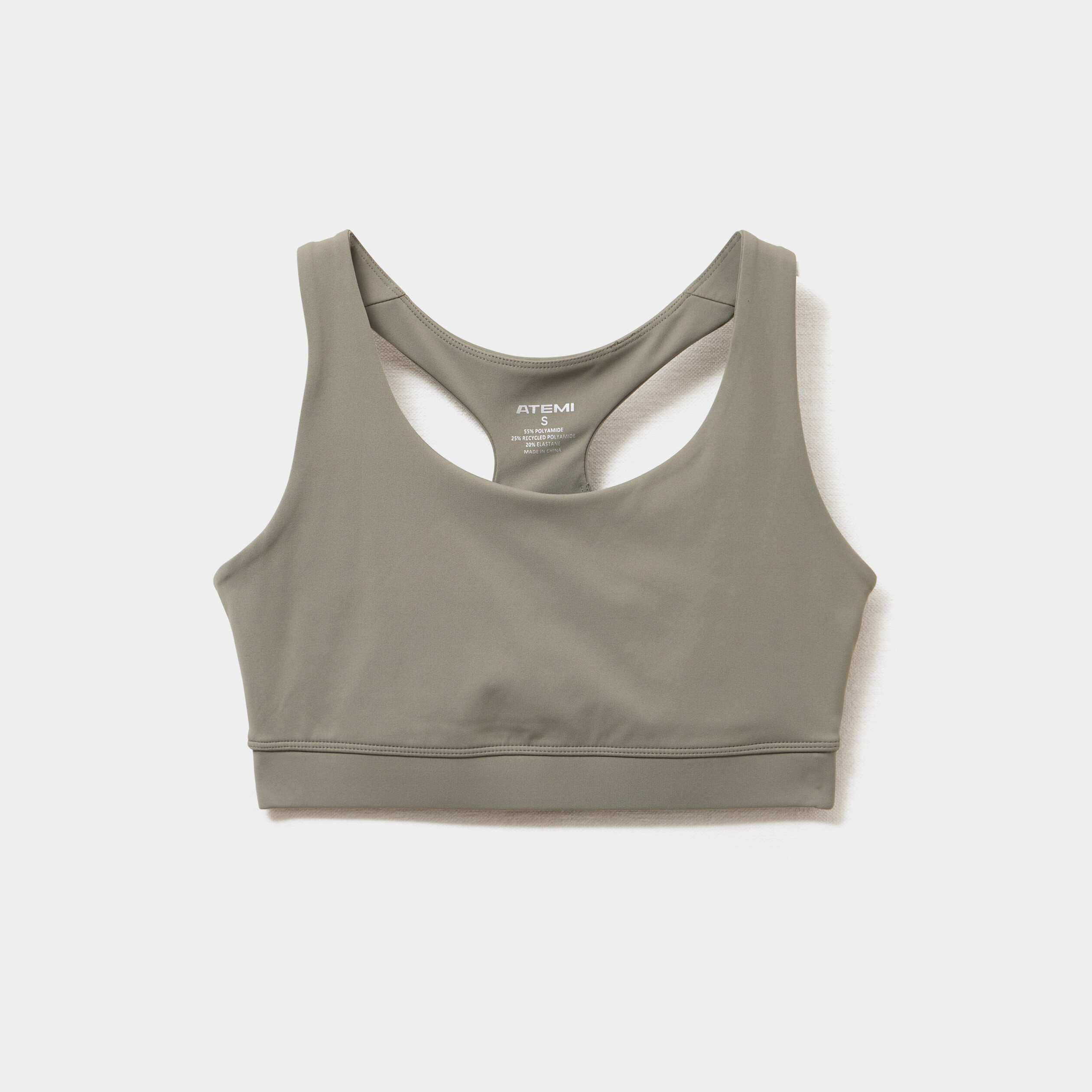 Brassi&egrave;re de sport dos nageur vert kaki femme
