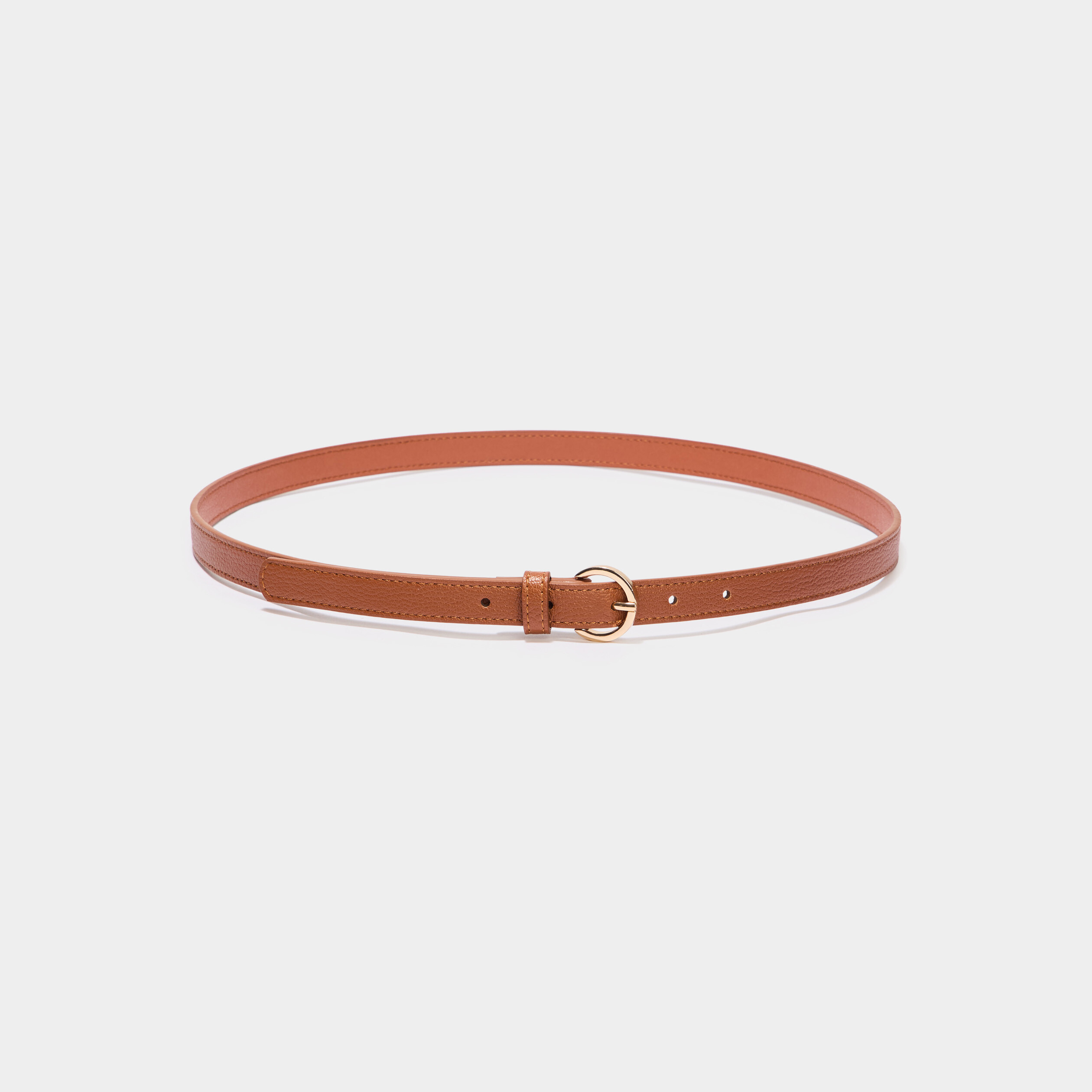 ceinture avec boucle ronde marron cognac femme Ceinture avec boucle ronde marron cognac femme