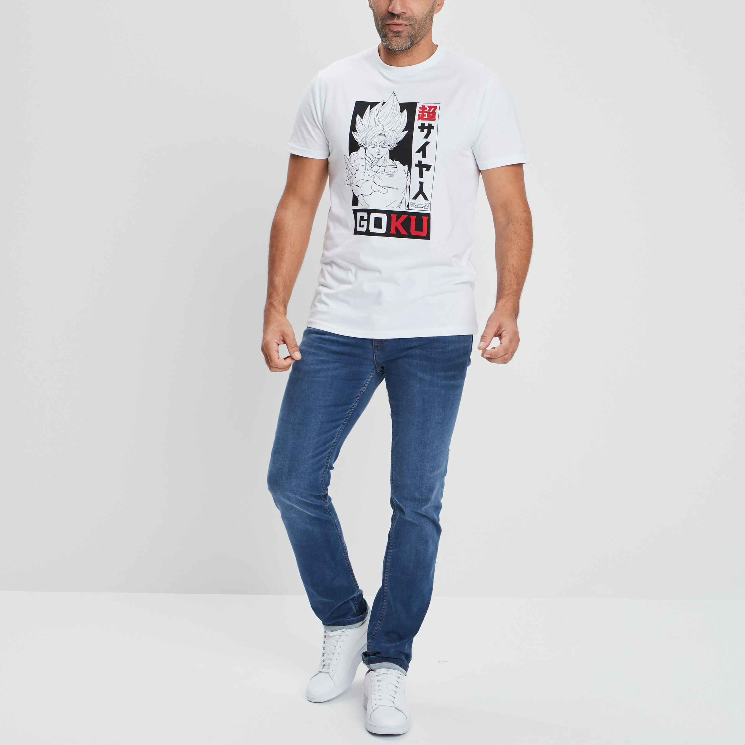 T-shirt Dragon Ball Z blanc homme