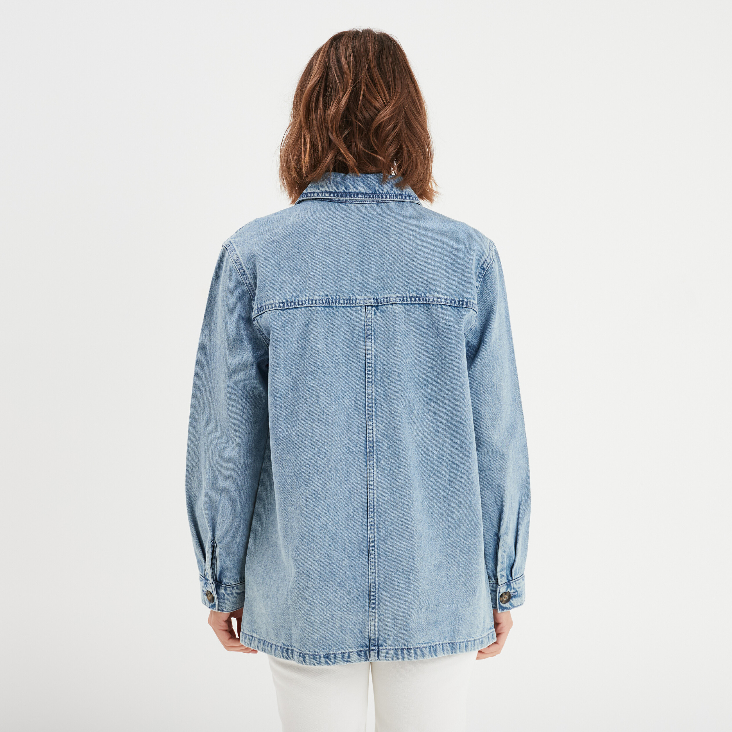 veste en jean boutonnee denim double stone femme Veste en jean boutonnée denim double stone femme