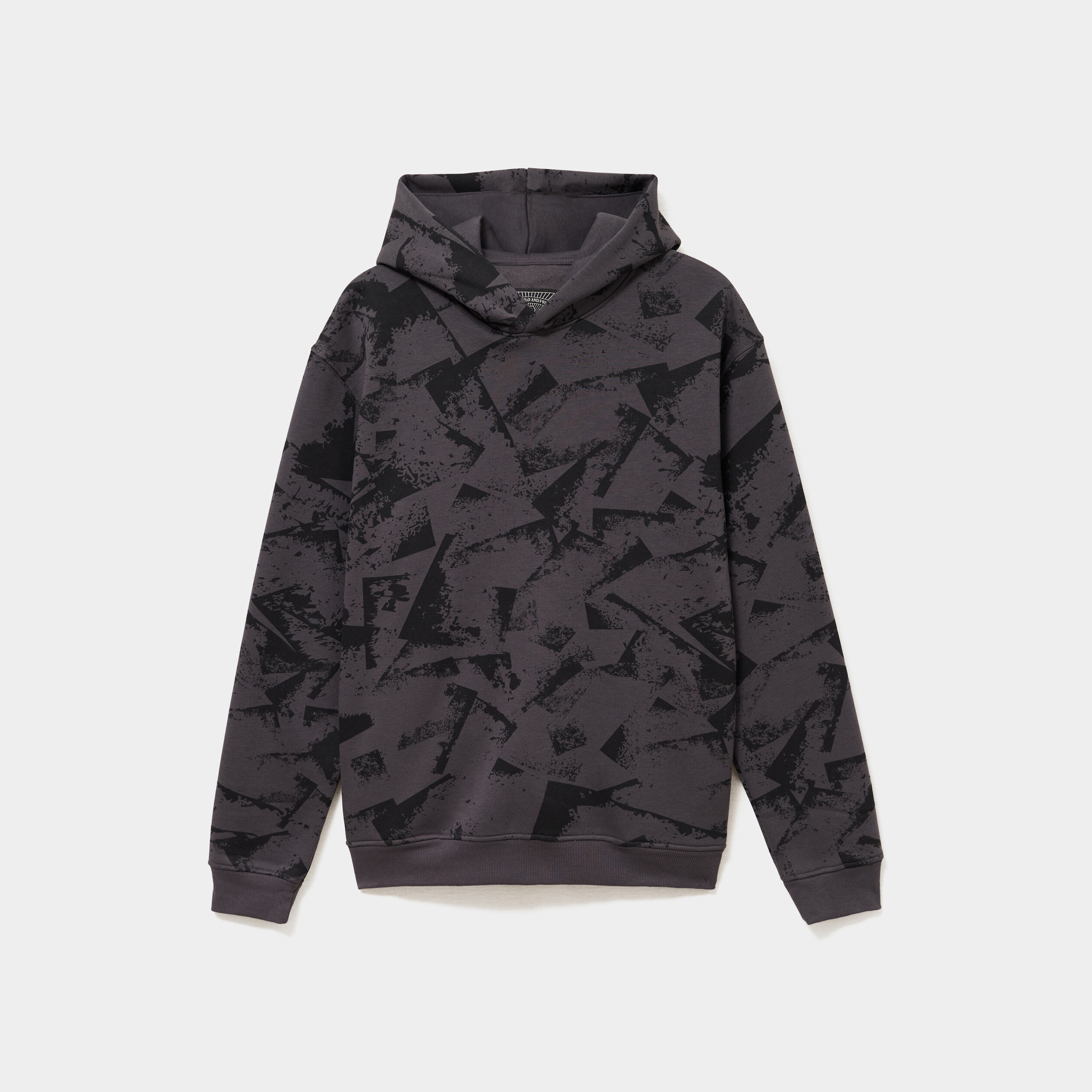 Sweat hoodie &agrave; capuche molleton gris homme