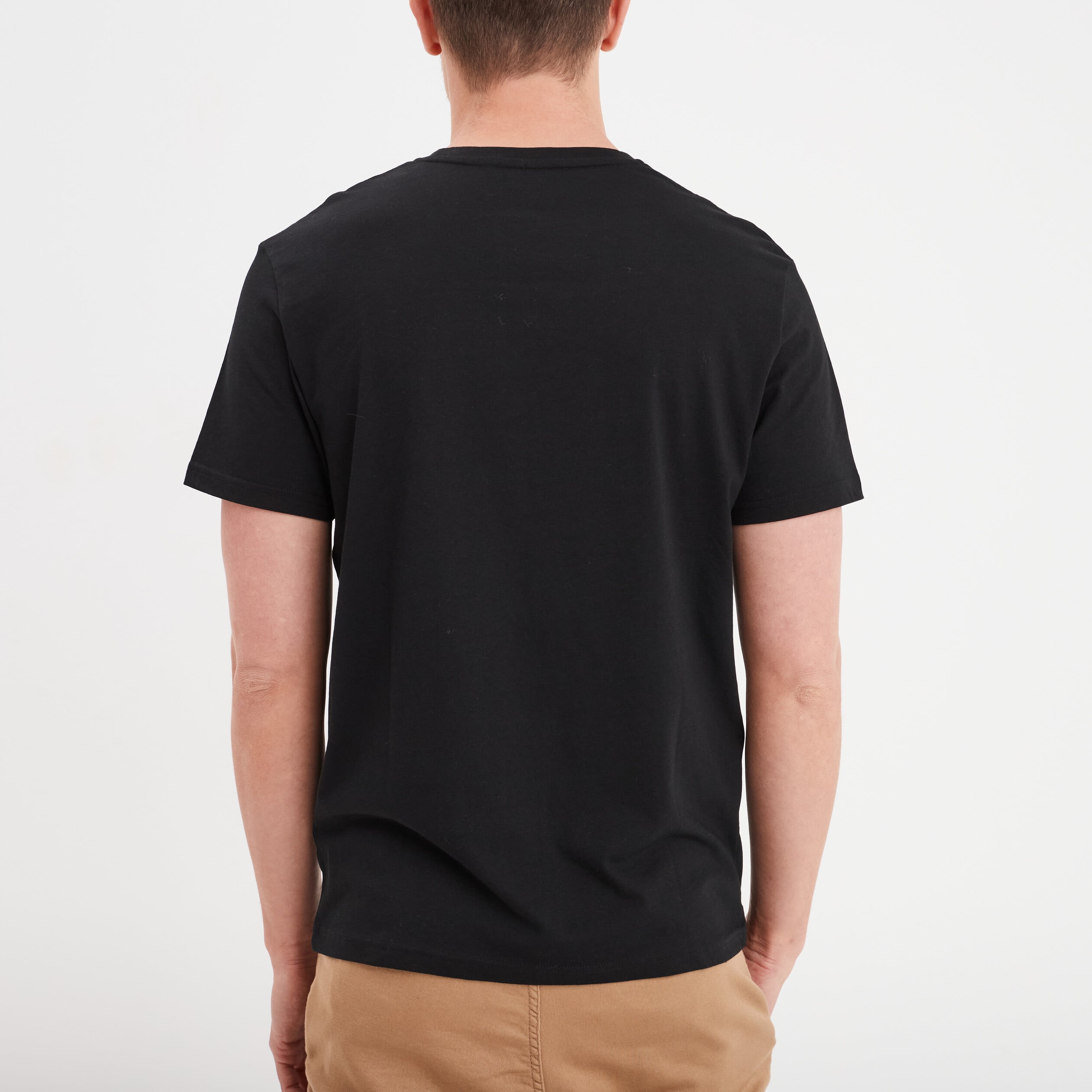 T-shirt manches courtes coton Creeks noir homme