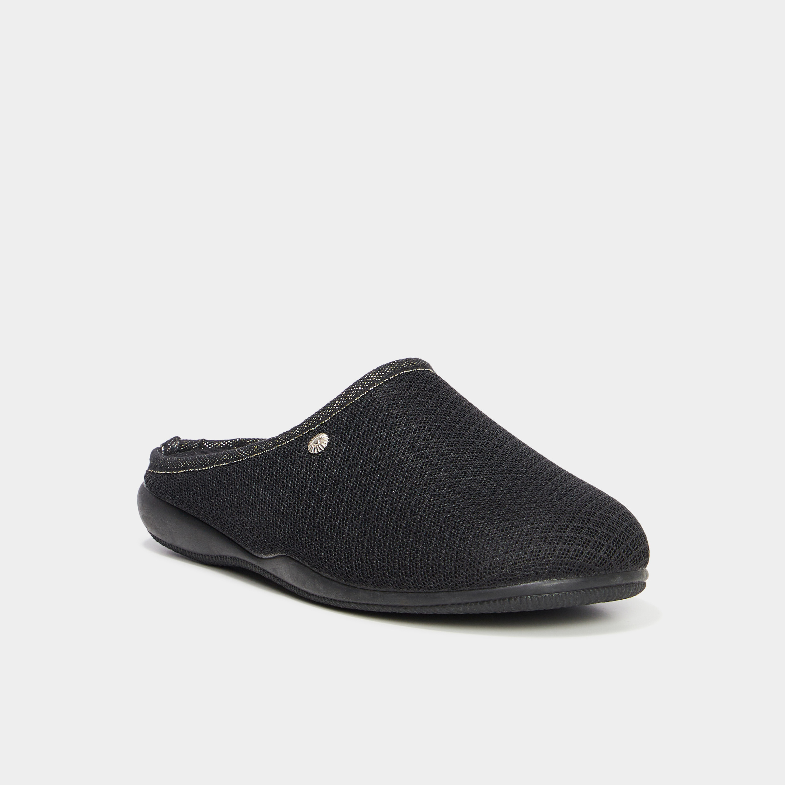 chaussons mules noir femme Chaussons mules noir femme