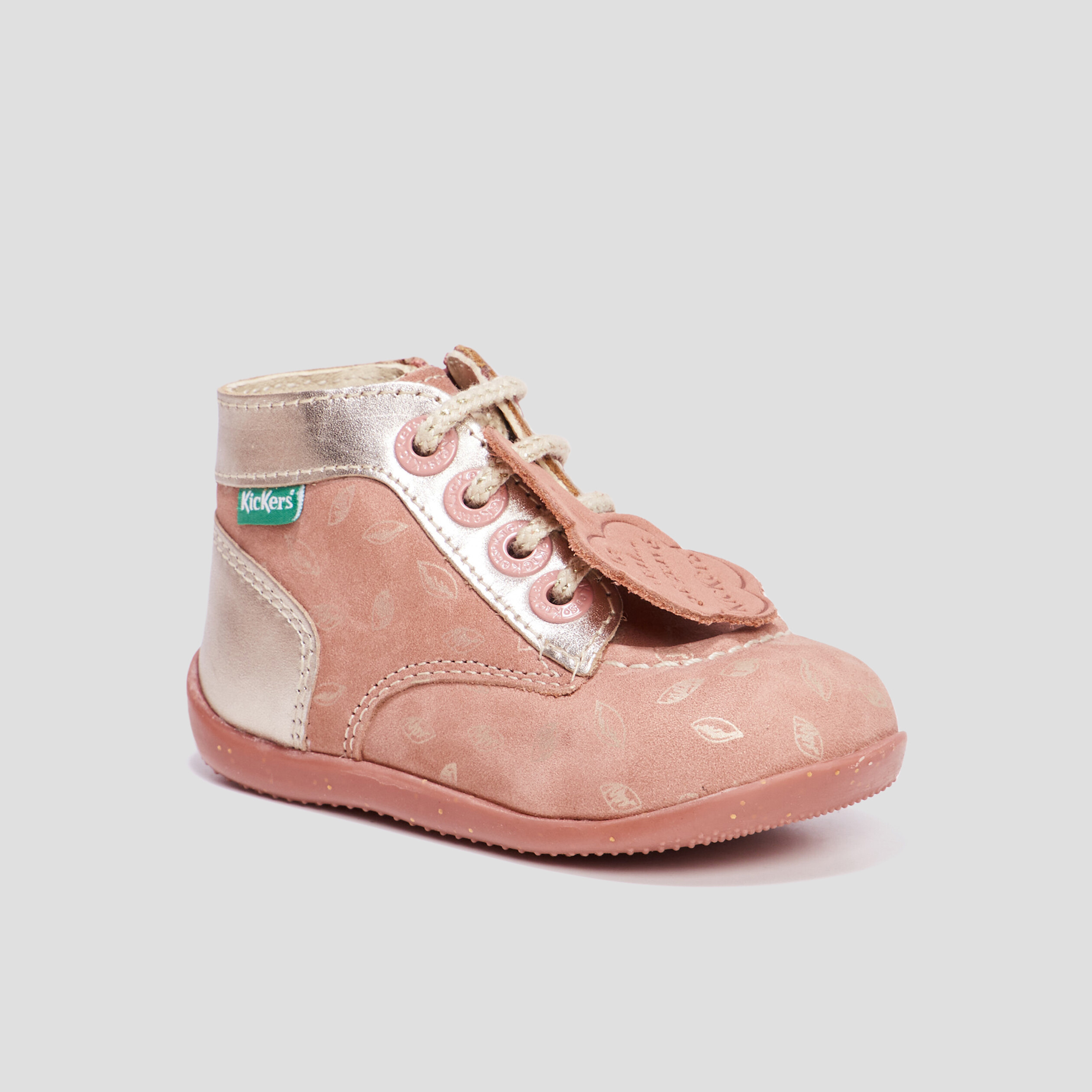 bottillons en cuir bonzip2 rose bebef Bottillons en cuir Bonzip2 rose bébé fille