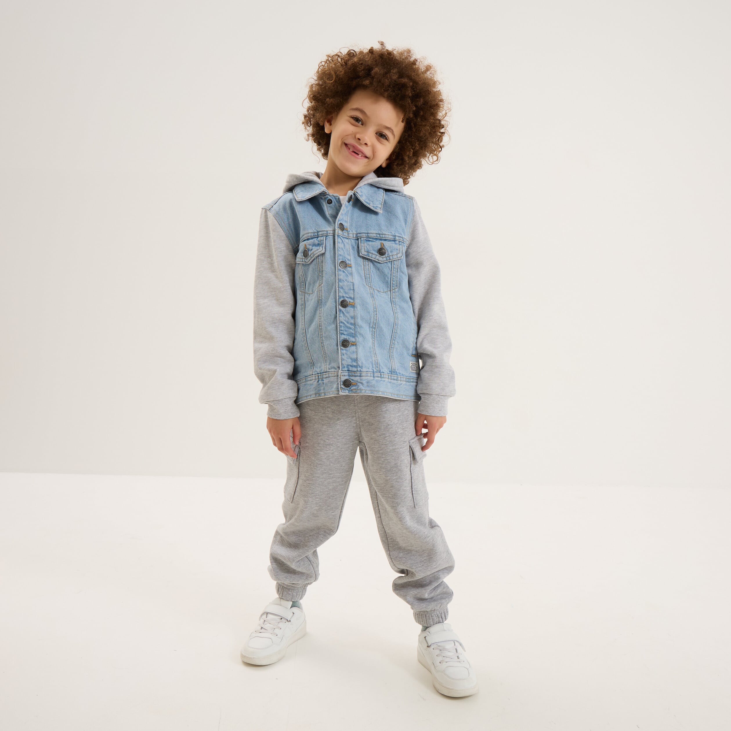 Pantalon de jogging cargo gris clair gar&ccedil;on