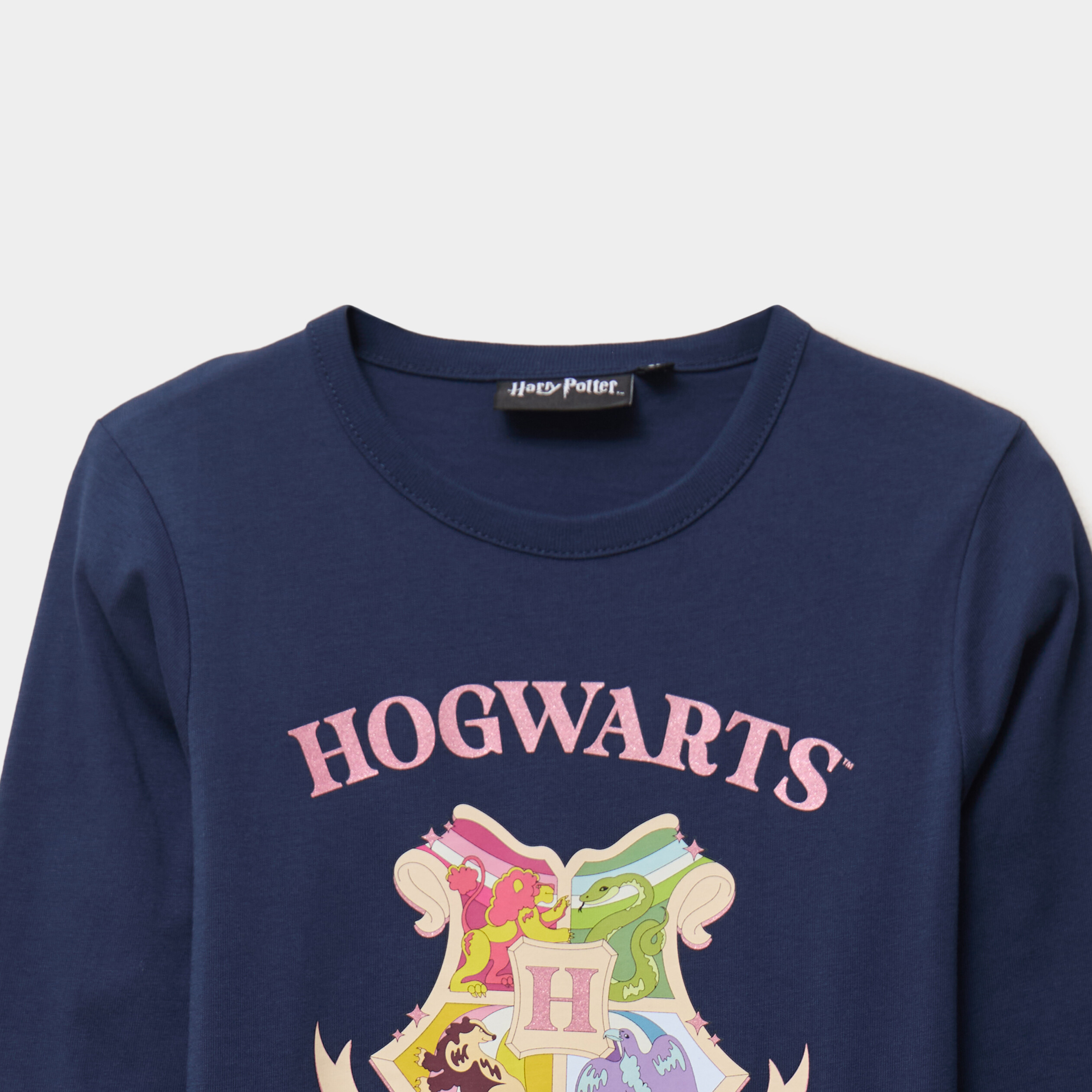 T-shirt Hogwarts Harry Potter bleu marine fille