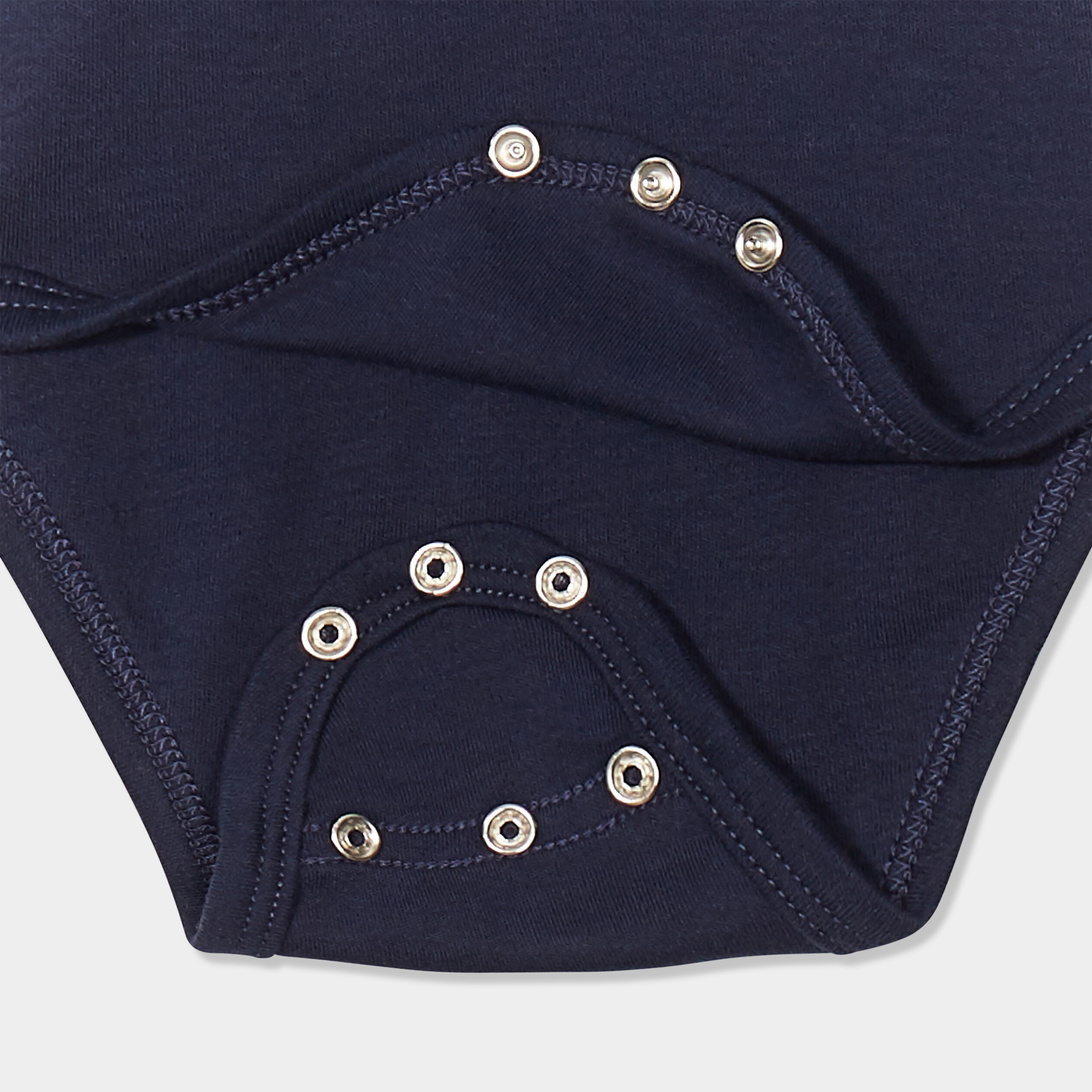 Body col roul&eacute; manches longues coton bleu marine b&eacute;b&eacute; gar&ccedil;on