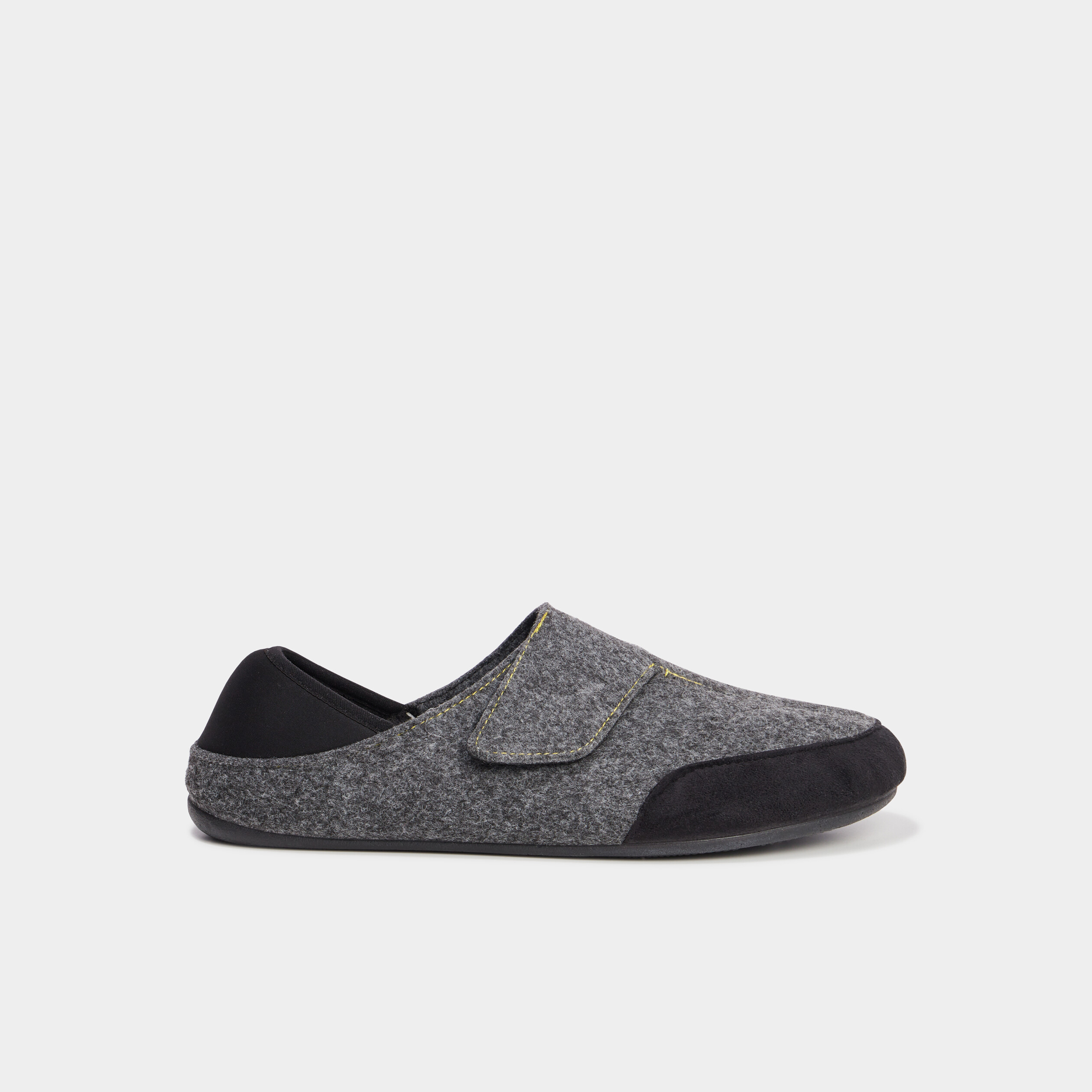 chaussons avec fermeture a scratch gris homme Chaussons avec fermeture à scratch gris homme