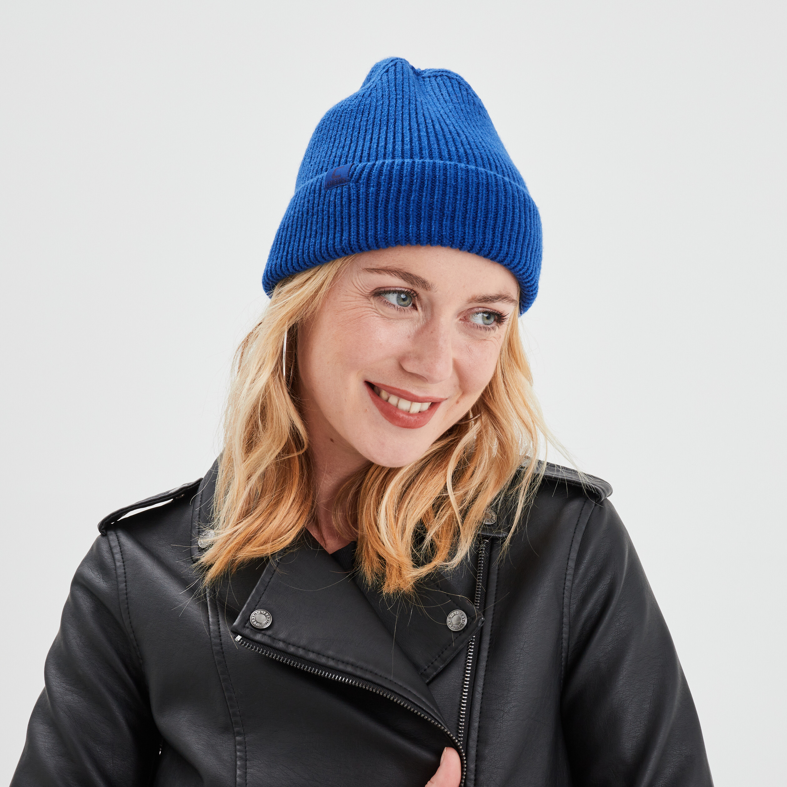 Bonnet tricoté Creeks bleu roi femme