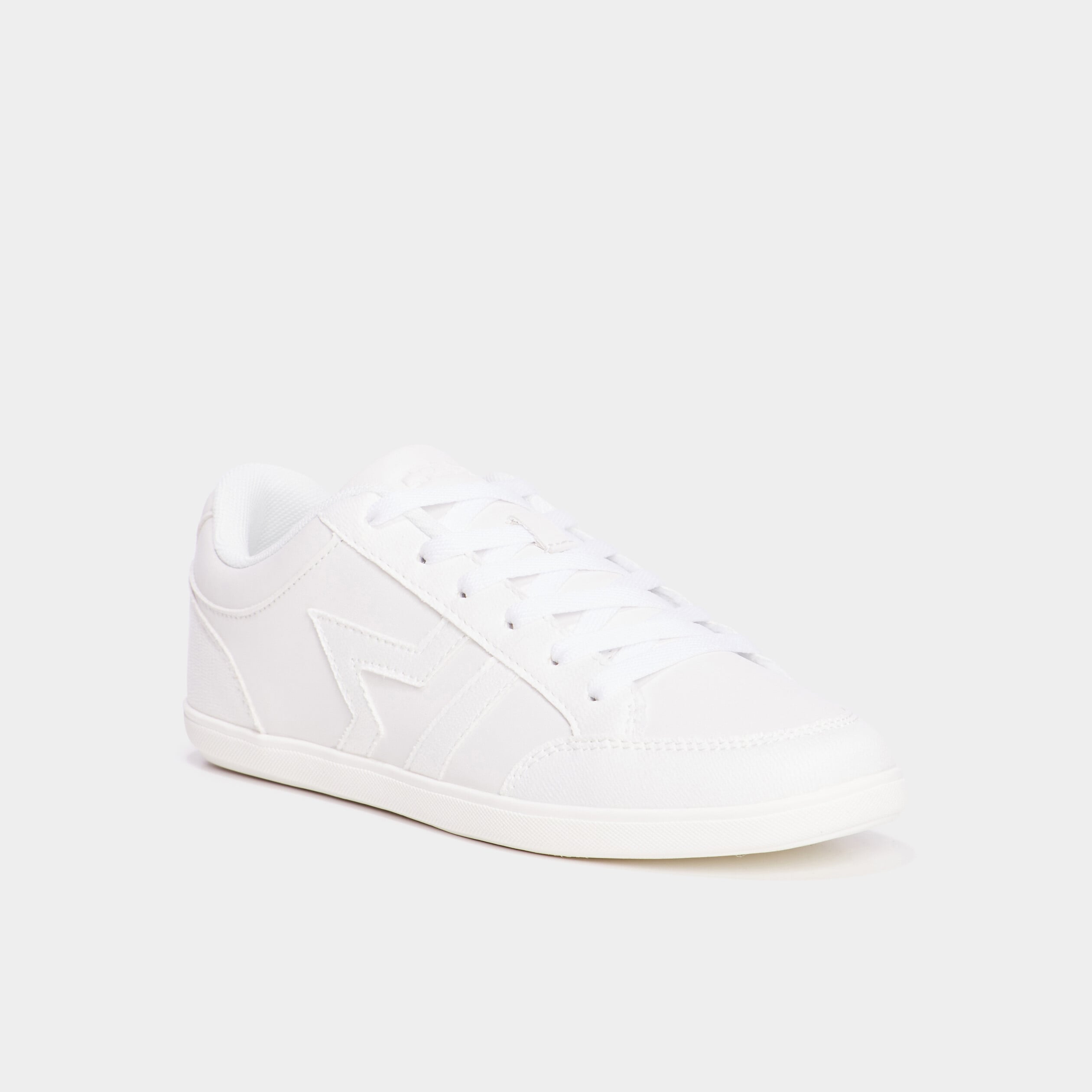 Tennis basses &agrave; lacets blanc femme