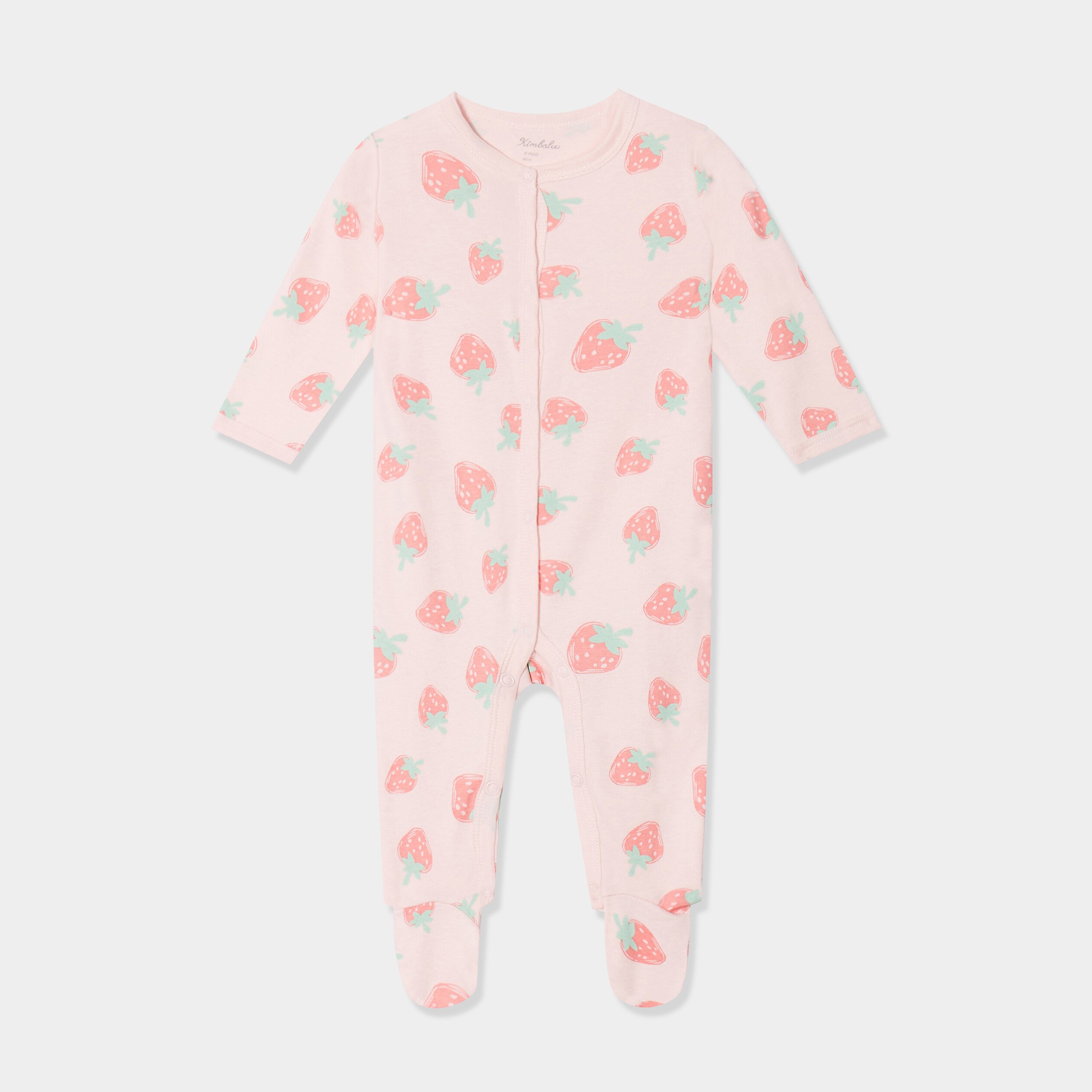 dors bien boutonne coton rose clair bebef Dors-bien boutonné coton rose clair bébé fille