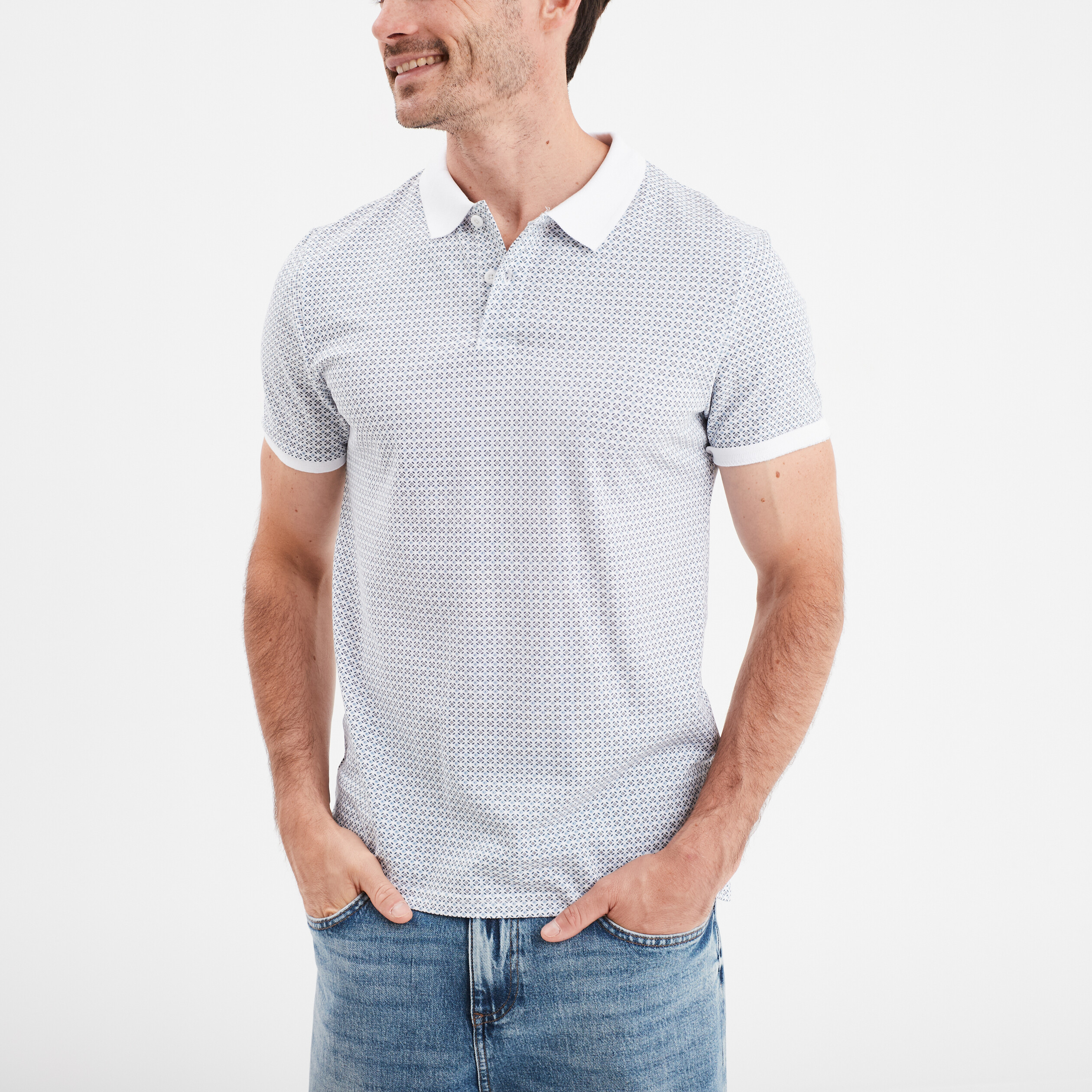 polo droit manches courtes coton ecru homme Polo droit manches courtes coton ecru homme