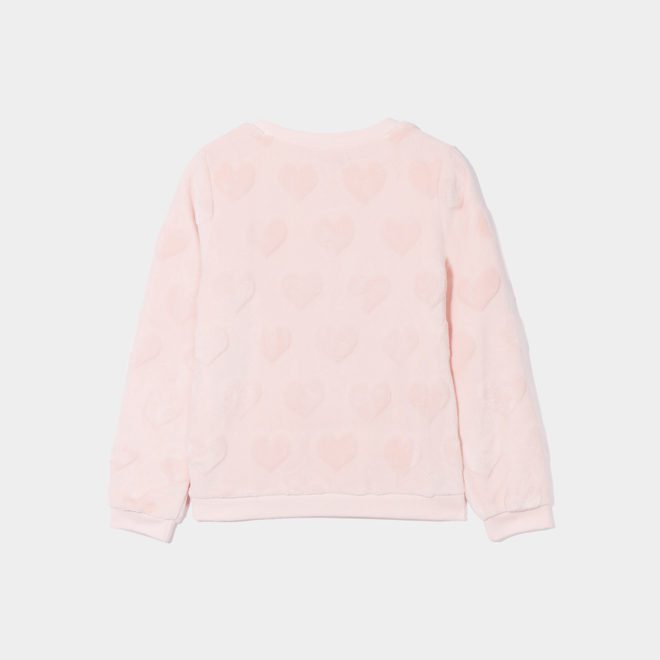 Sweat doux manches longues rose clair fille
