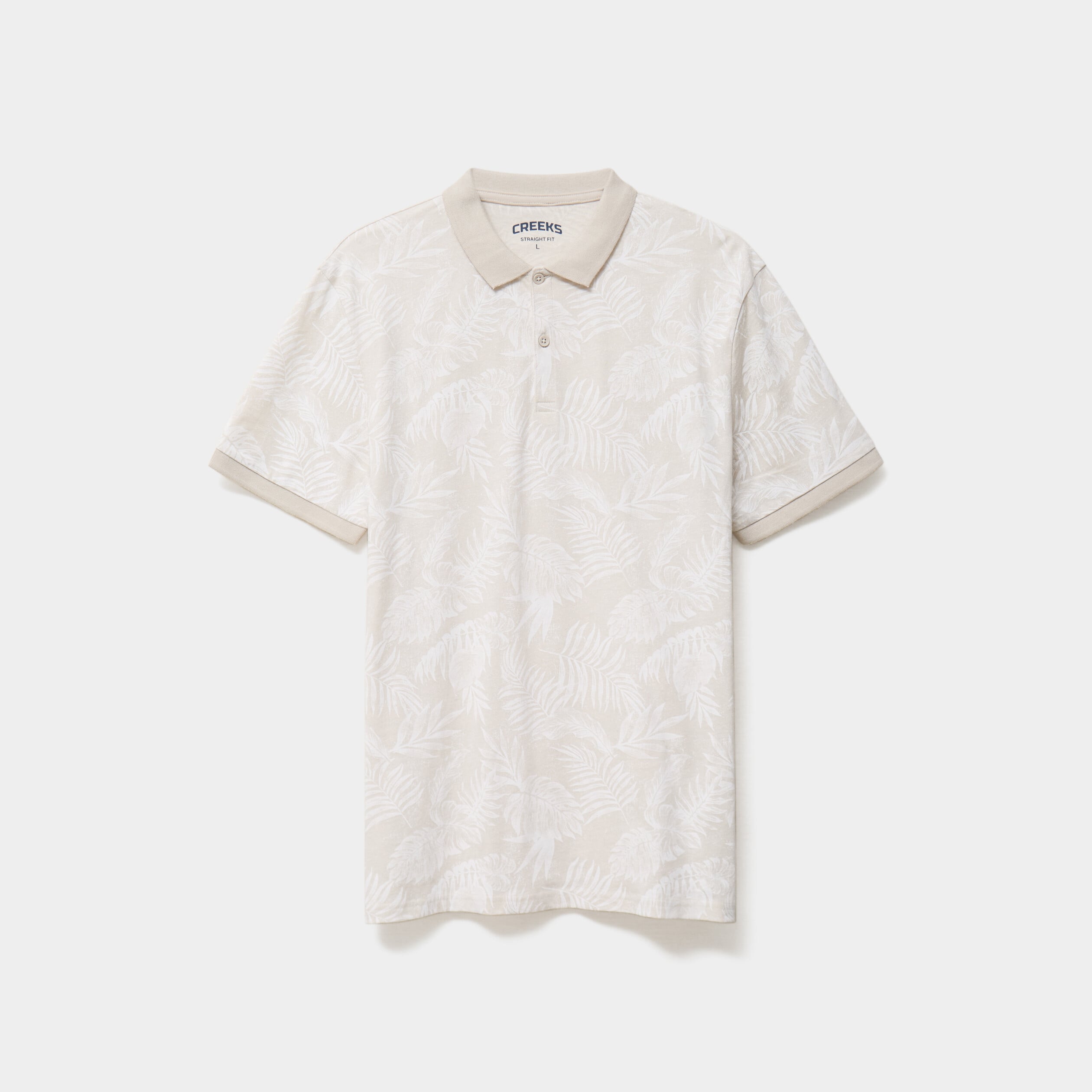 Polo jersey droit manches courtes coton gris homme