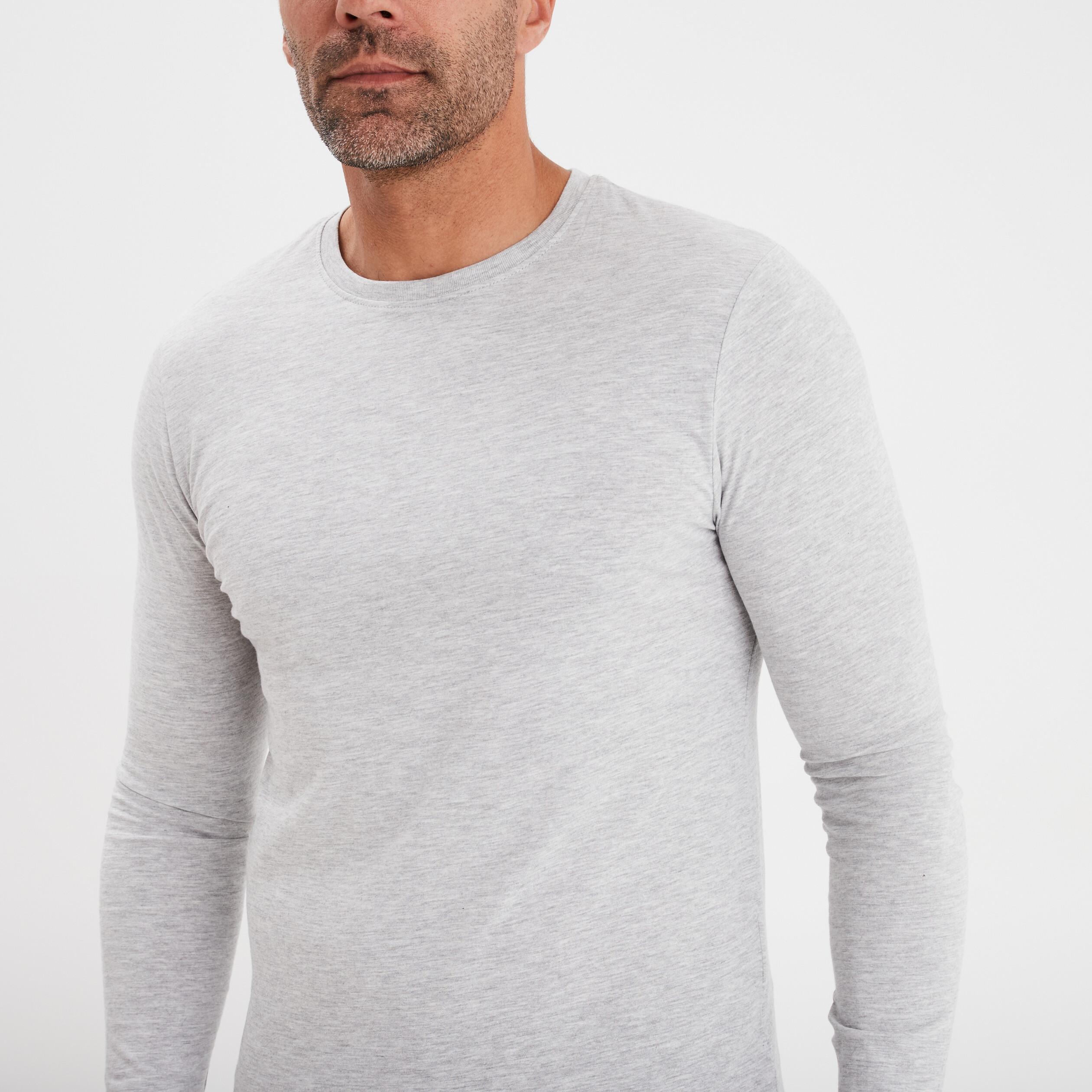 t shirt manches longues gris homme T-shirt manches longues gris homme