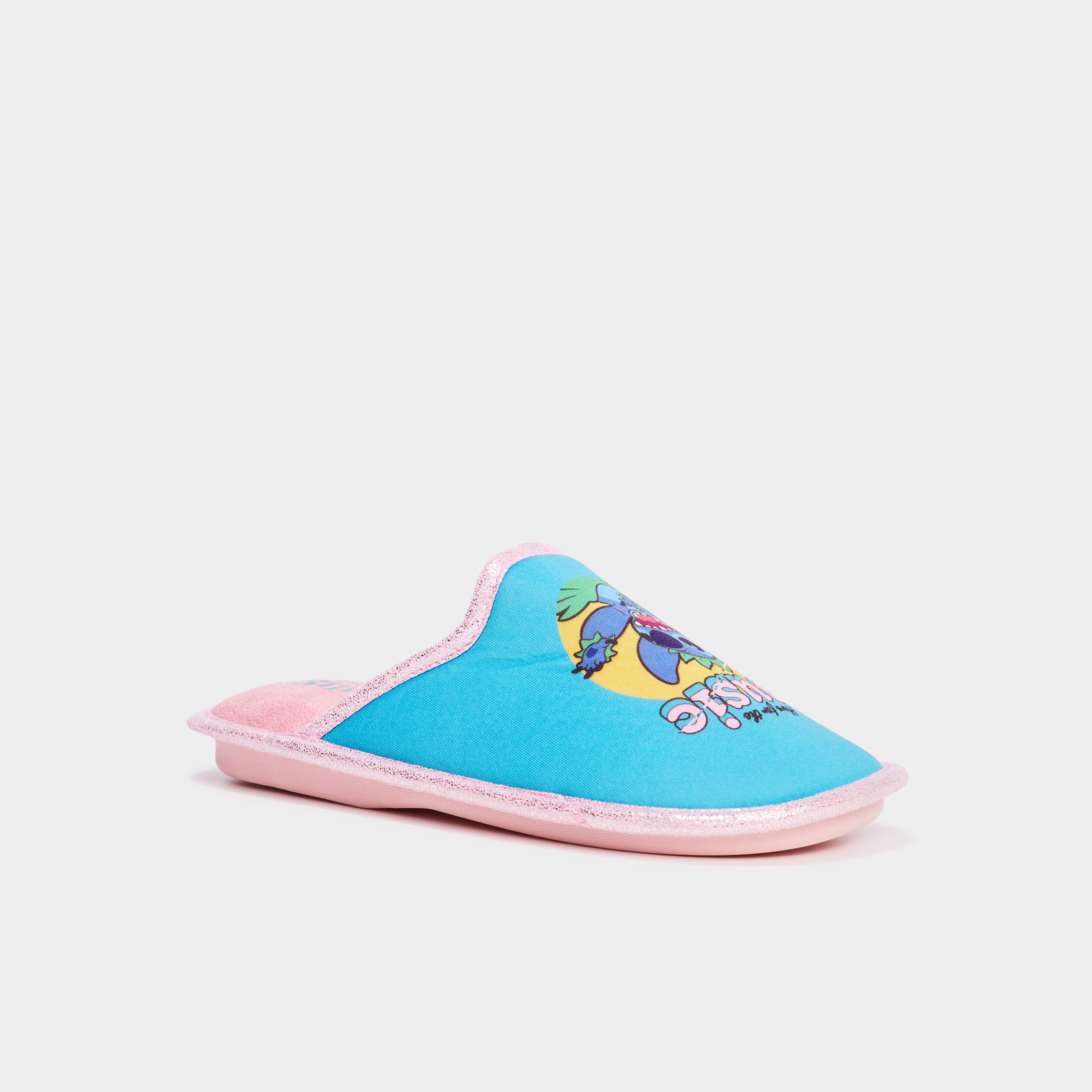 Chaussons mules Stitch bleu femme La Halle