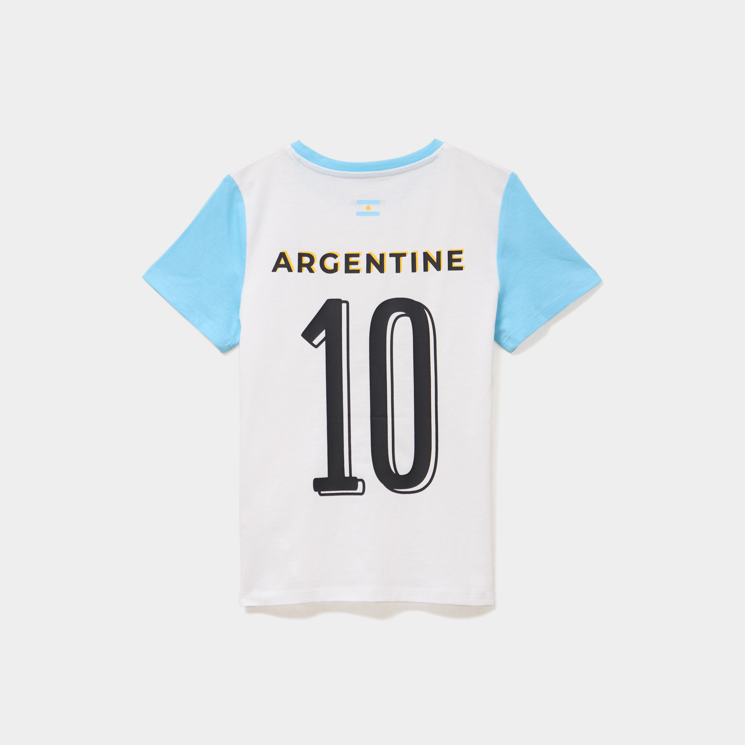 T-shirt maillot de football Argentine blanc fille