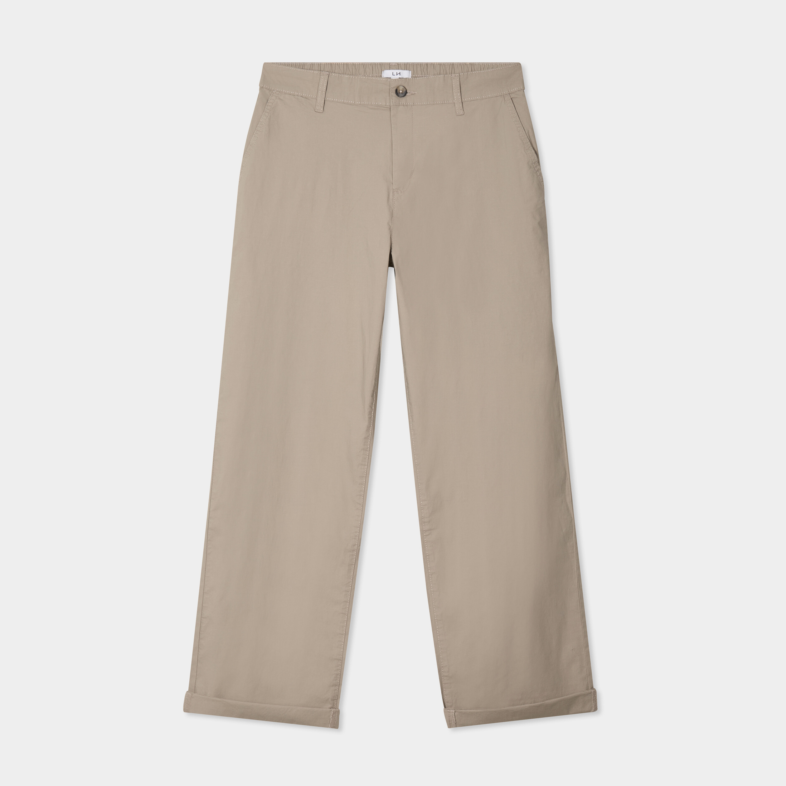 pantalon chino relax coton taupe homme Pantalon chino relax coton taupe homme