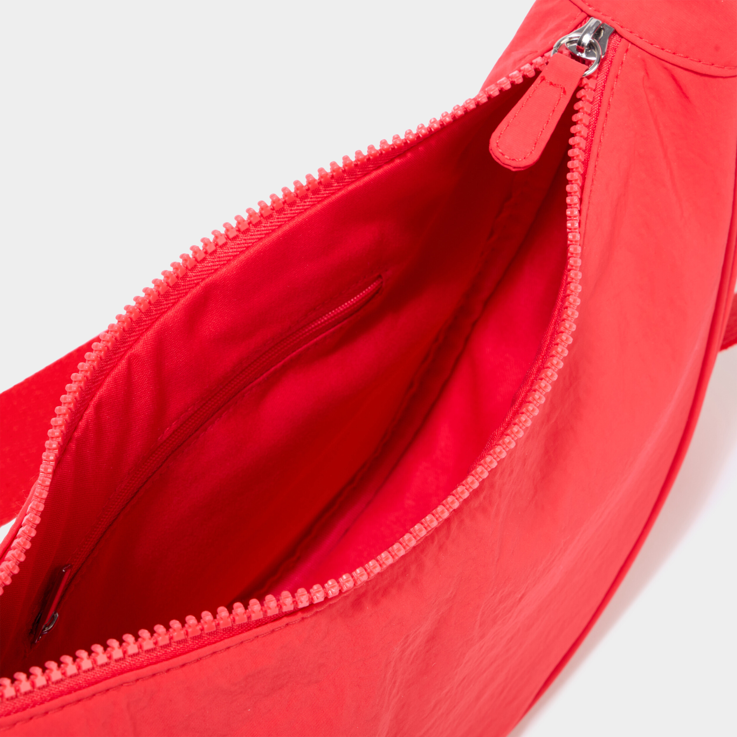 Sac banane en bandouli&egrave;re rouge clair femme