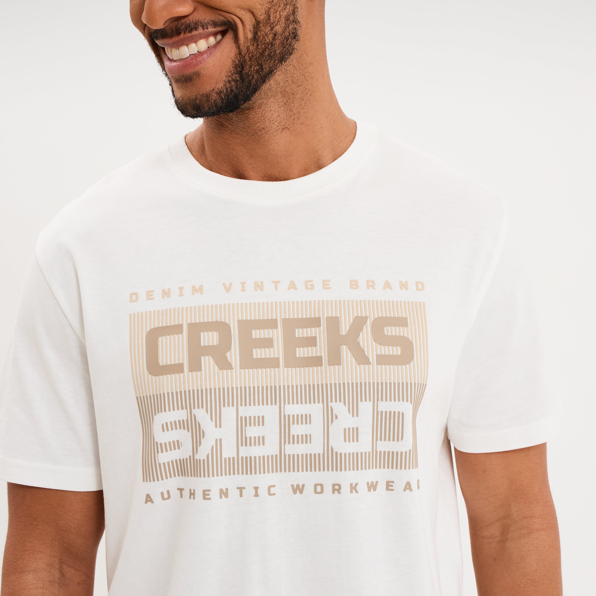 T-shirt manches courtes coton blanc homme