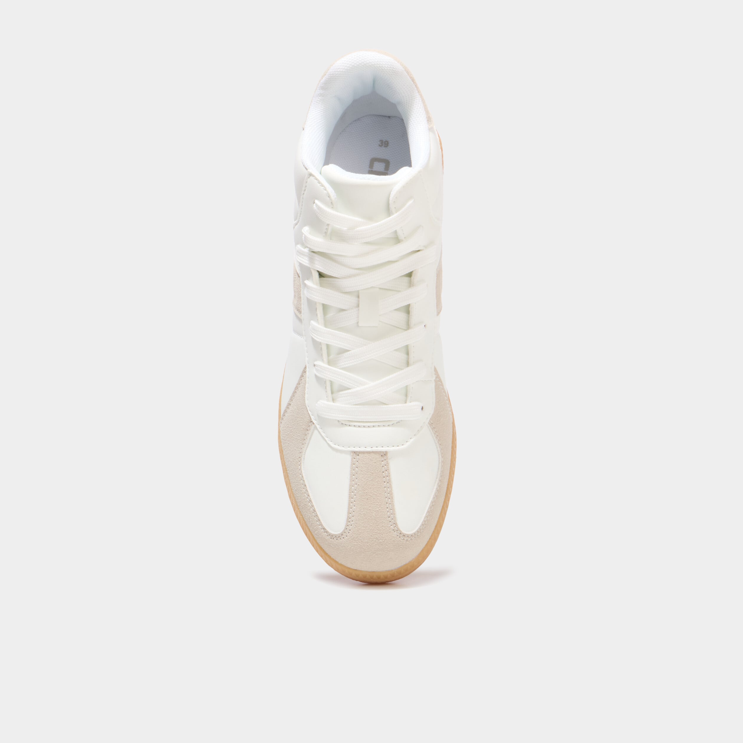 Baskets montantes &agrave; lacets blanc femme