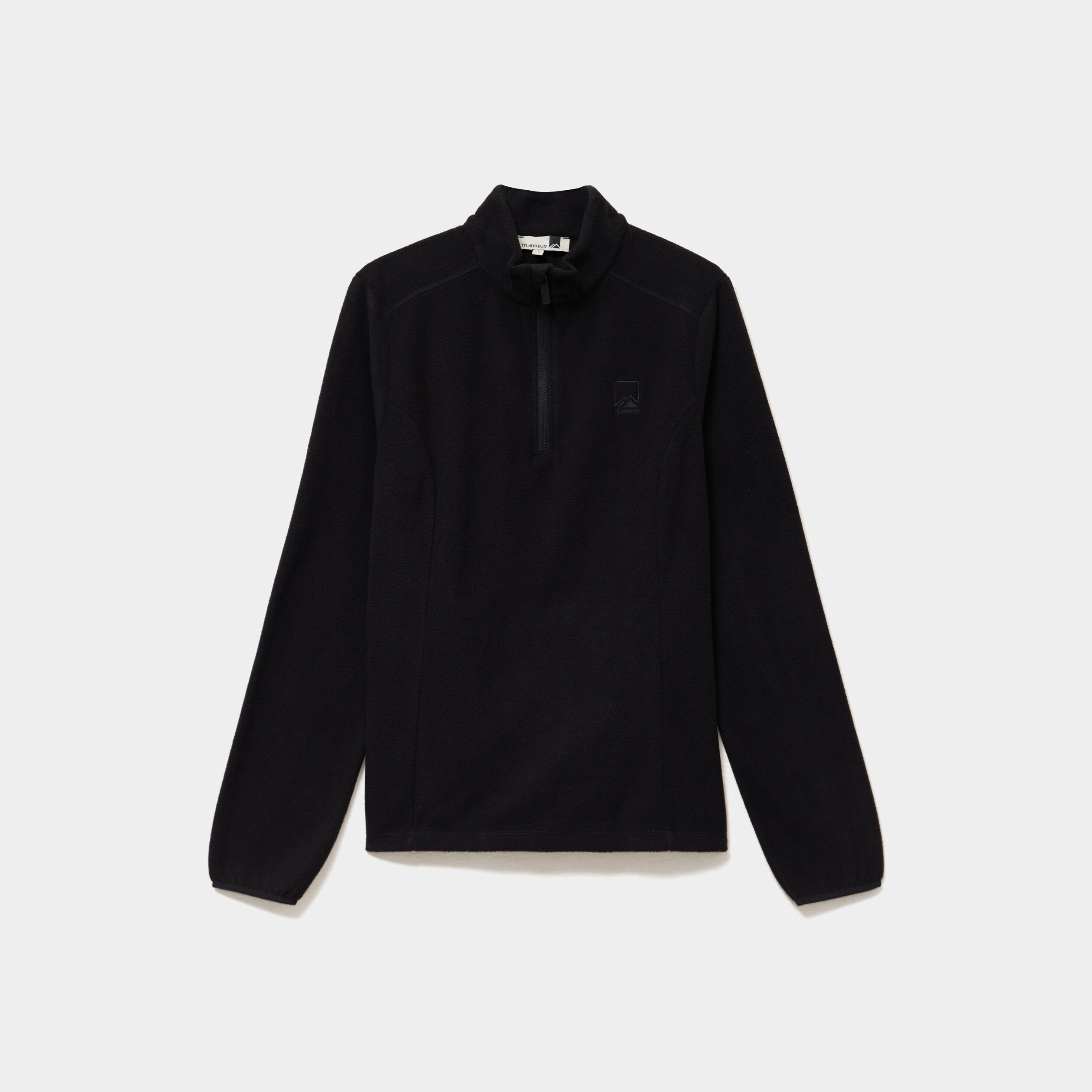 Sweat polaire col camionneur noir femme