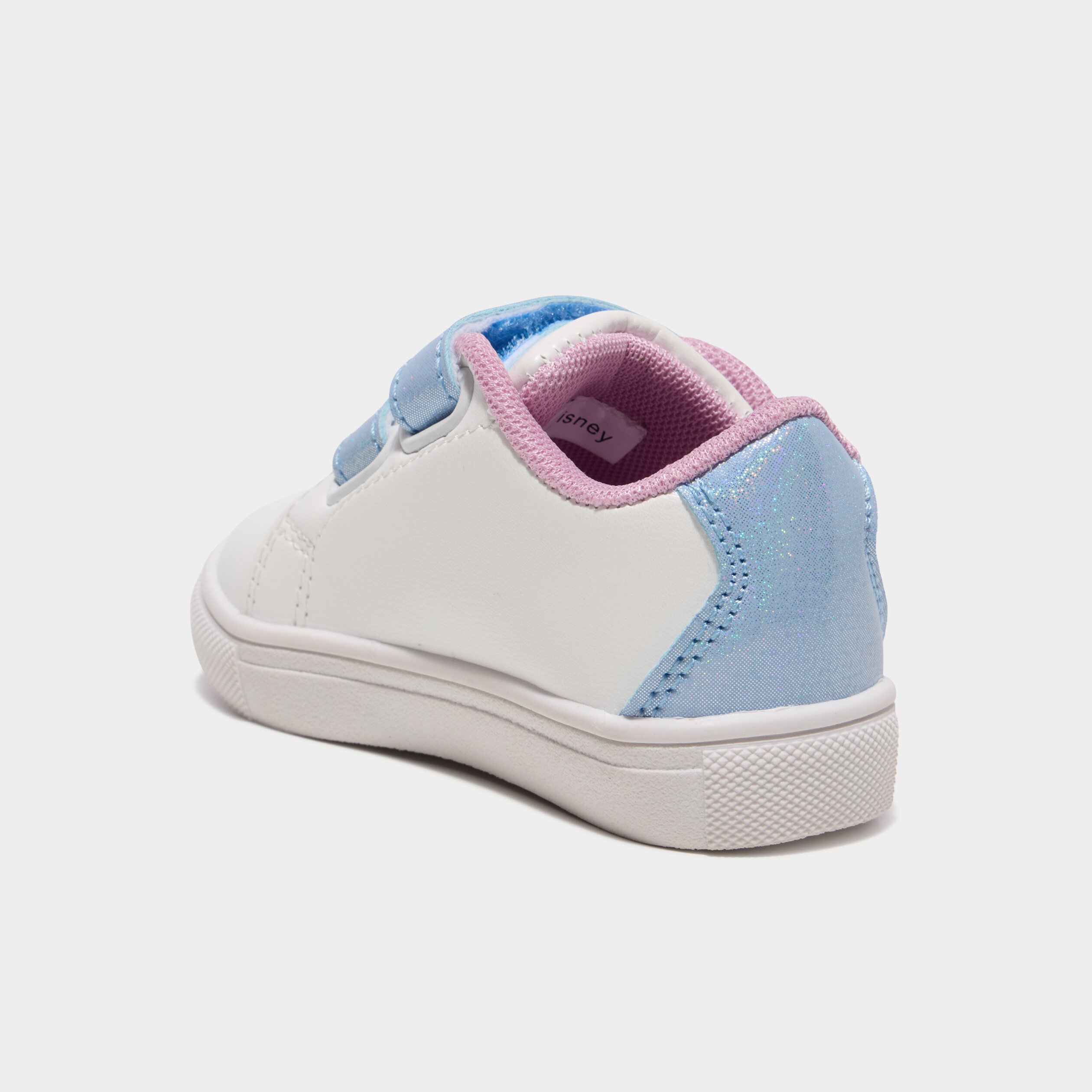Tennis basses &agrave; scratchs Stitch blanc b&eacute;b&eacute; fille