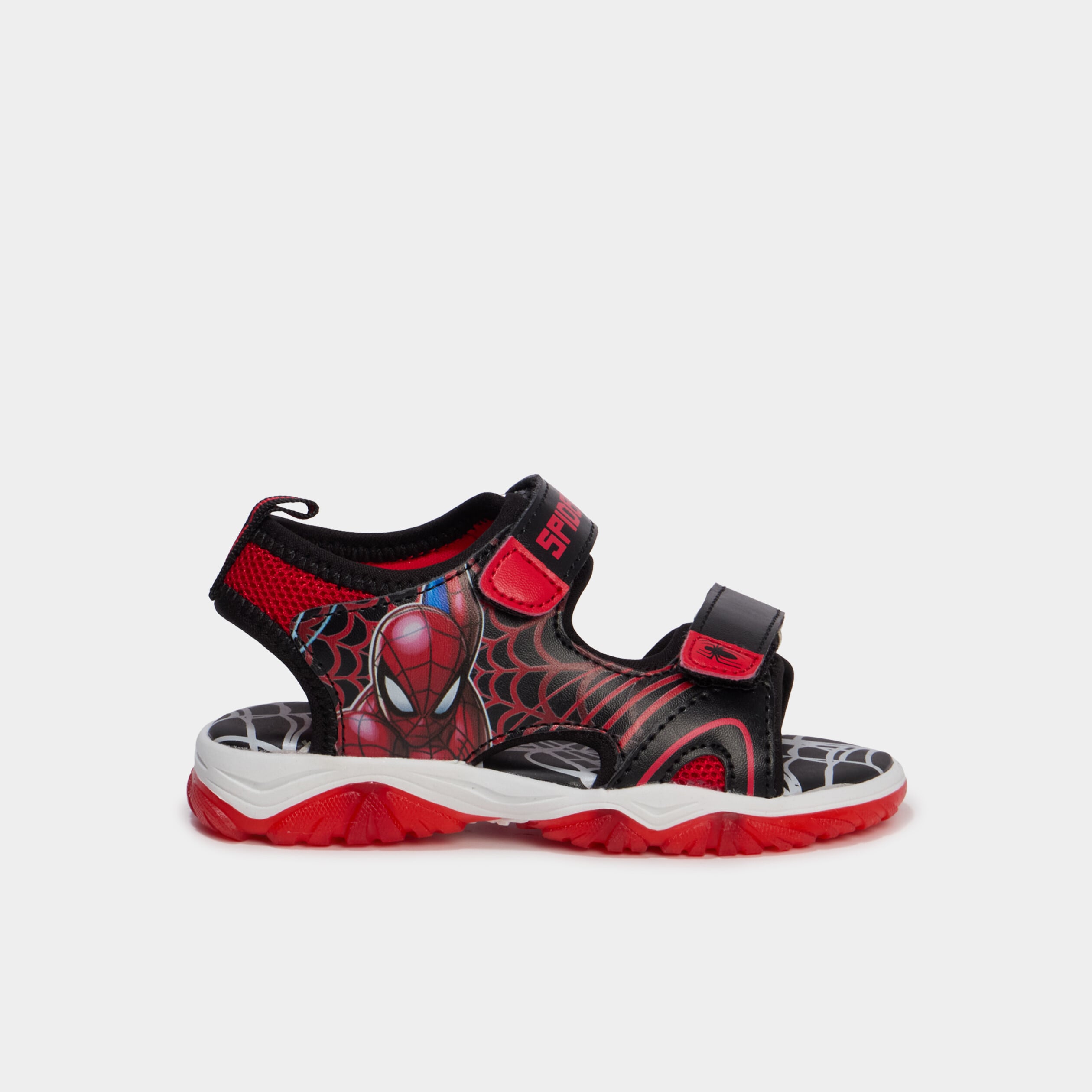 Sandales semelles lumineuses Spider-Man rouge gar&ccedil;on