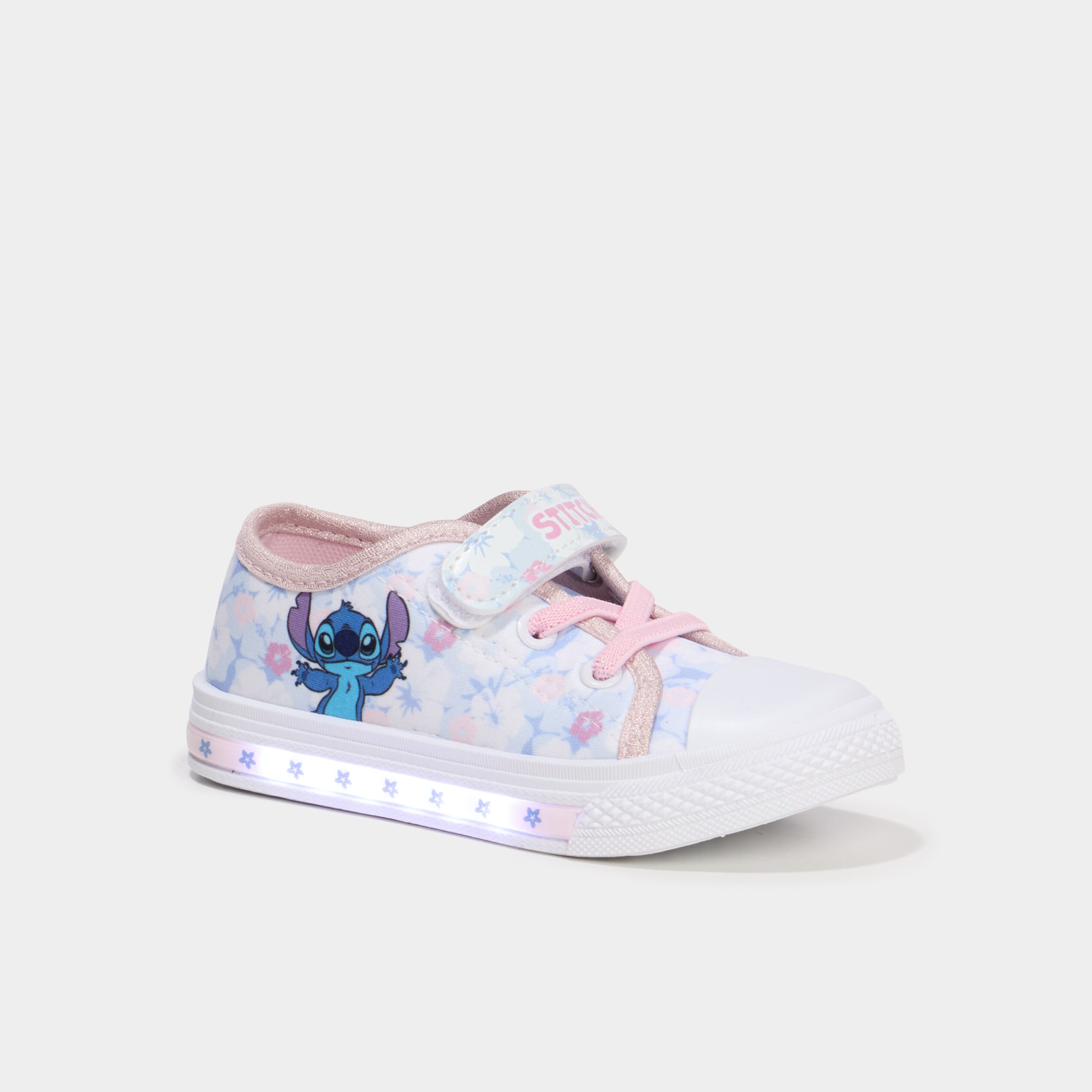 Tennis basses en toile lumineuses Stitch multicolore fille