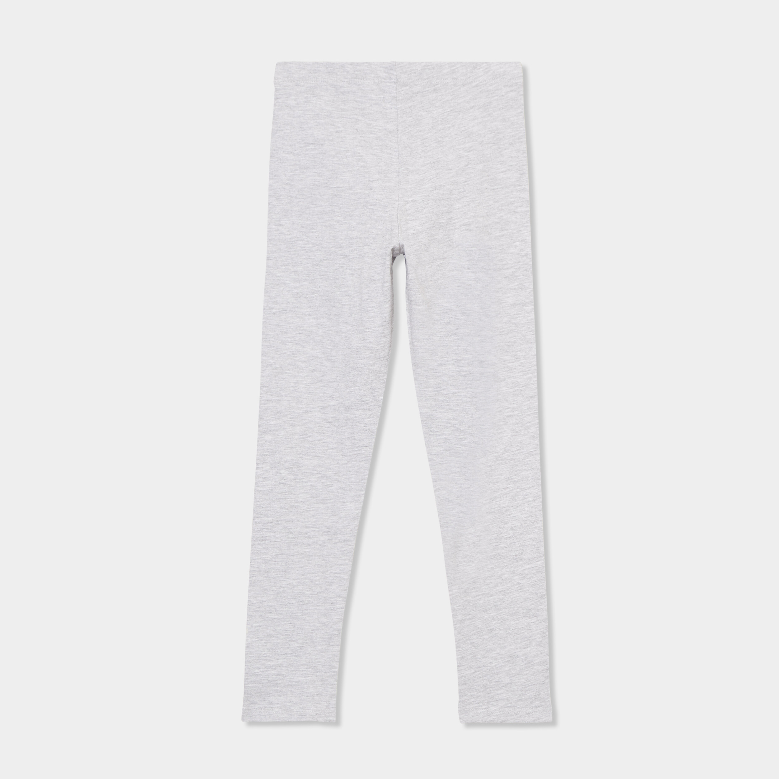 lot 2 leggings coton gris clair fille Lot 2 leggings coton gris clair fille