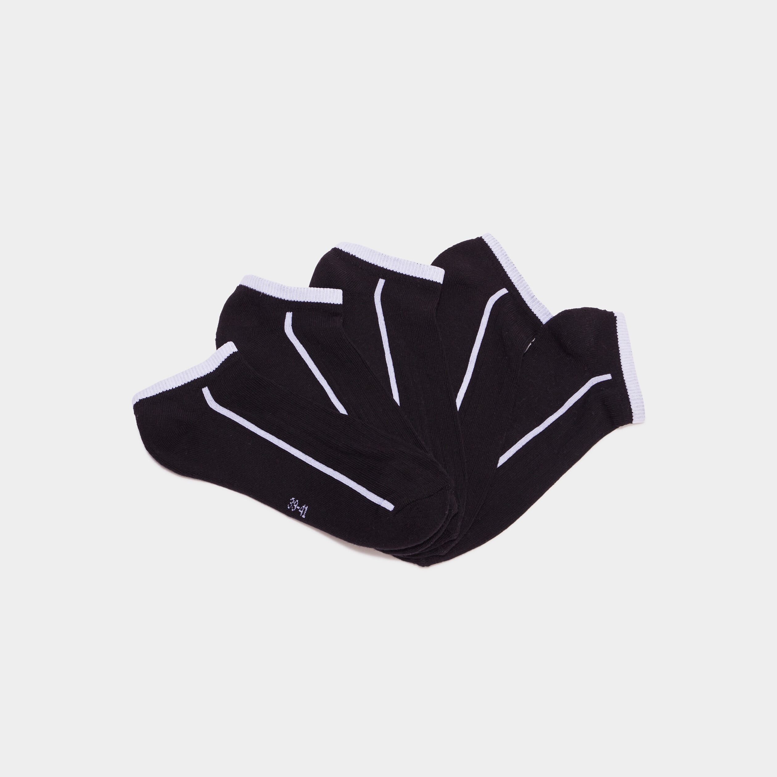 Lot 5 paires chaussettes noir femme