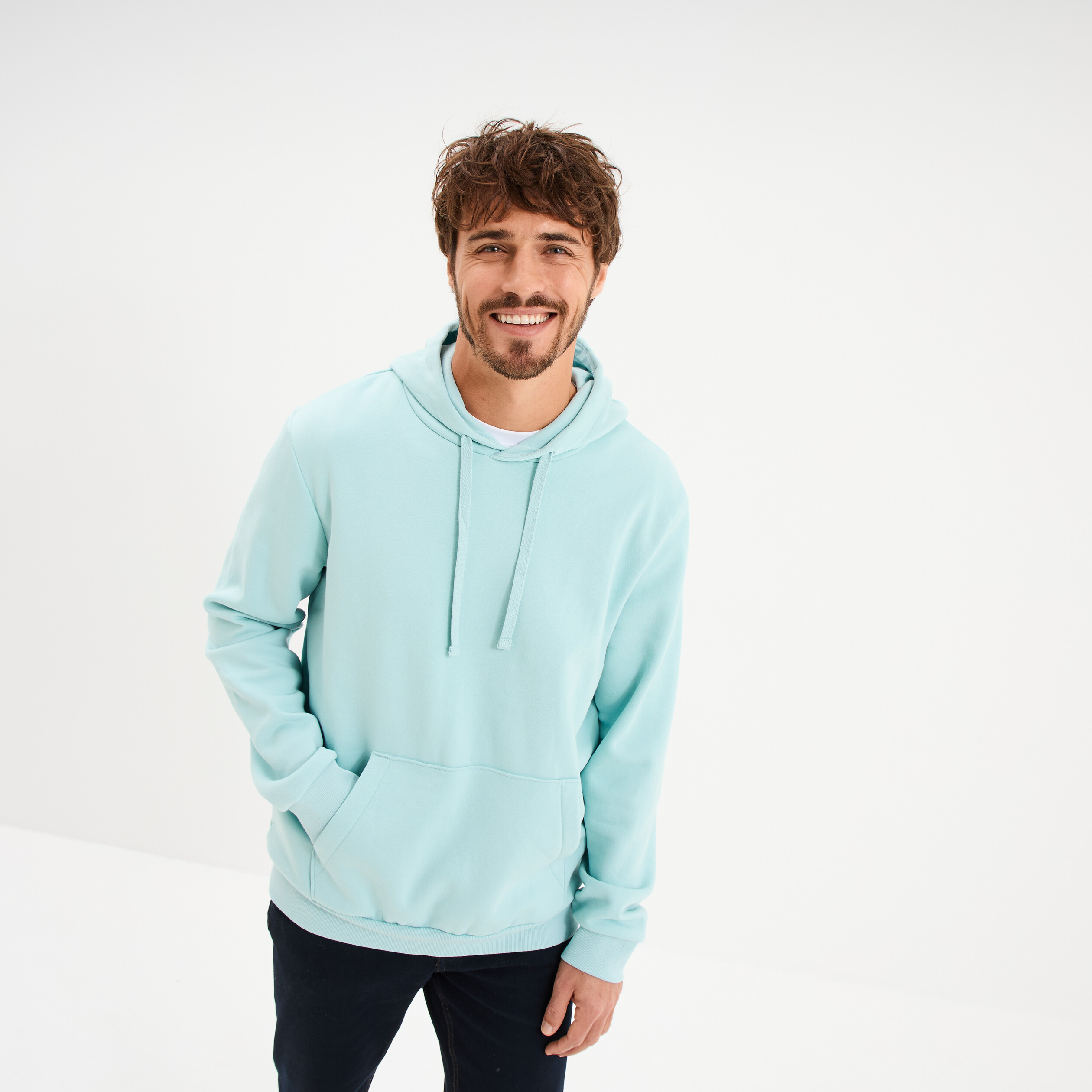 Sweat à Capuche (hoodie) Kanye West Actual Fact - Motif Ours Brodé - Bleu Ciel - Neuf Avec étiquettes