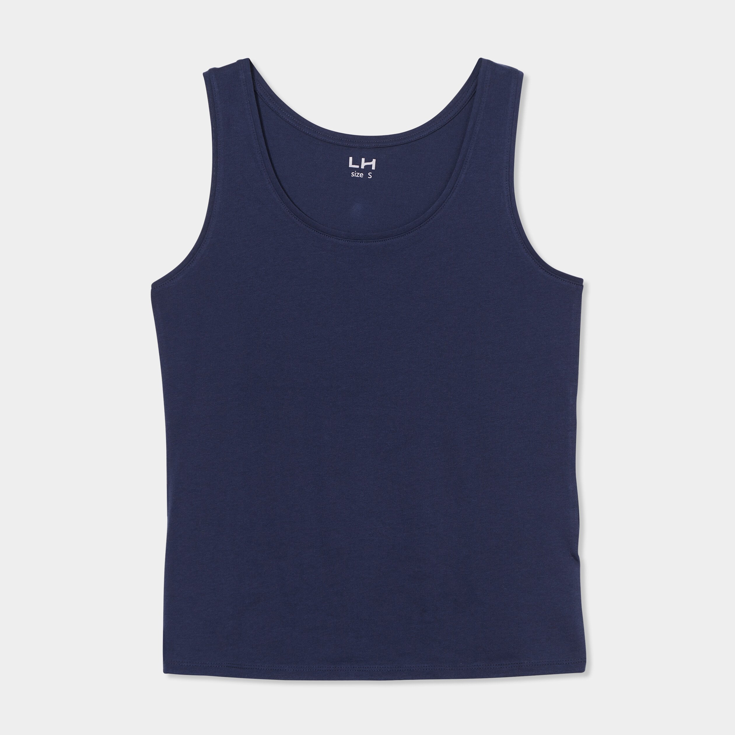 Débardeur bretelles larges coton bleu marine femme La Halle