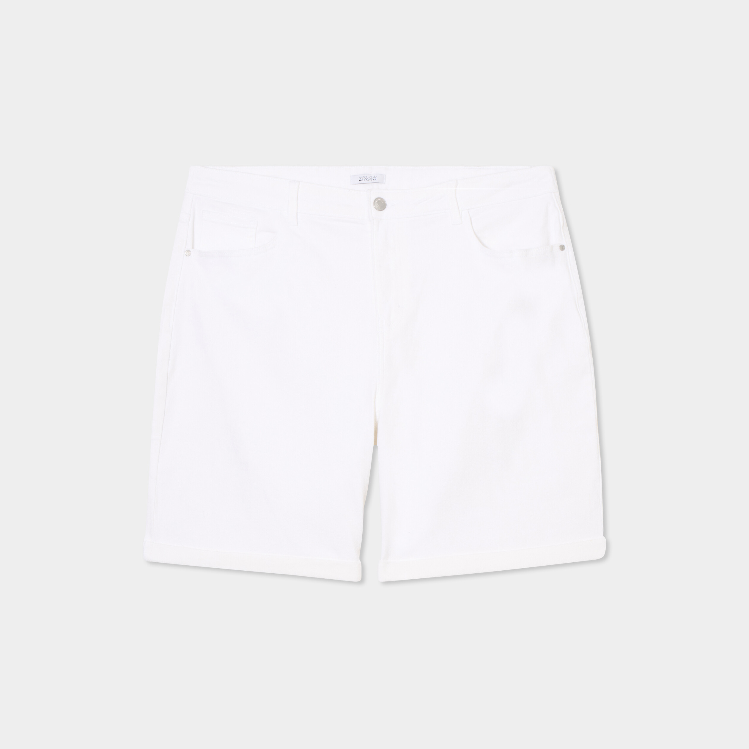short en jean large 5 poches denim blanc femmegt Short en jean large 5 poches denim blanc femme grande taille