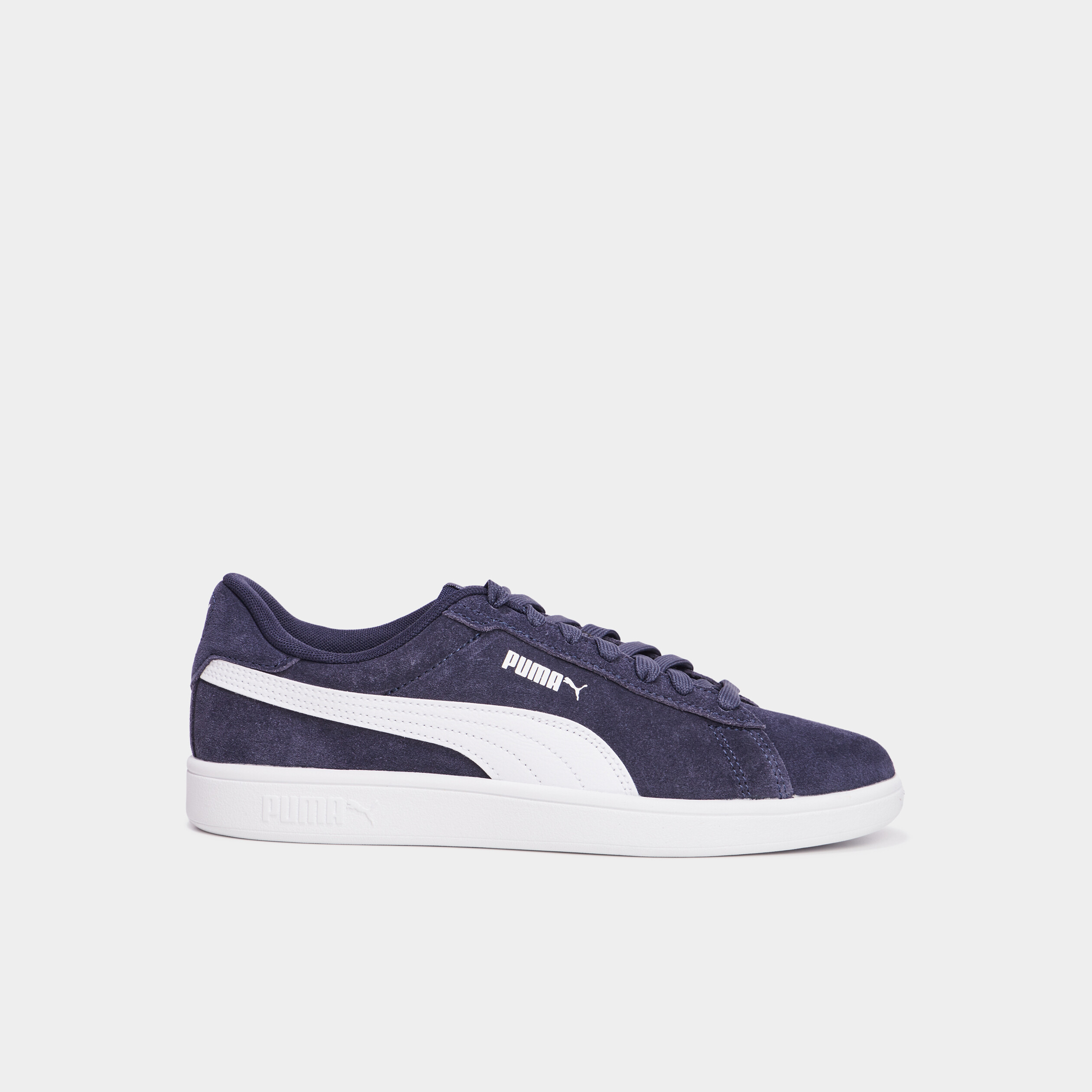 tennis basses a lacets cuir puma smash bleu marine garcon Tennis basses à lacets cuir Puma Smash bleu marine garçon
