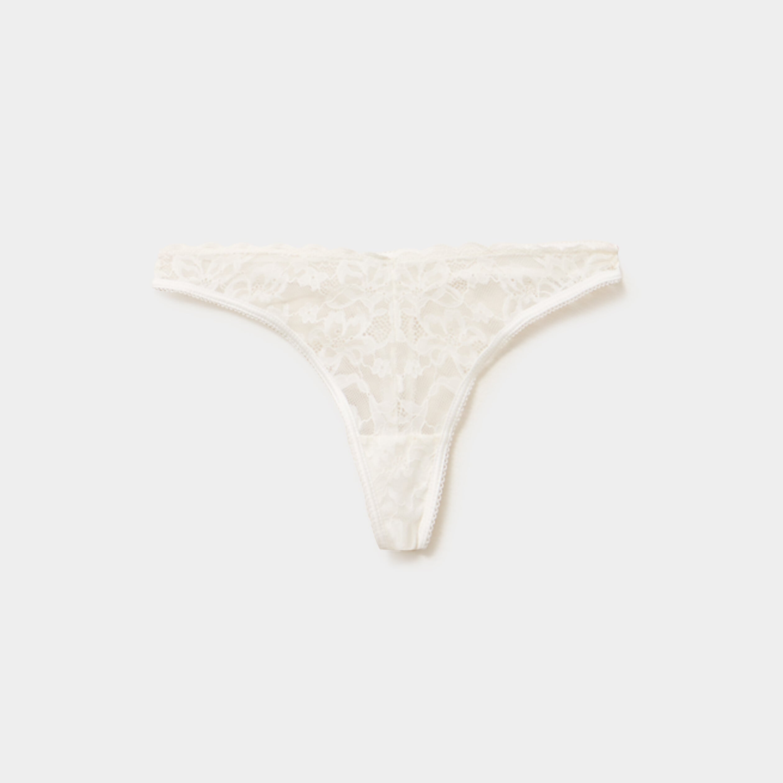 String dentelle blanc femme