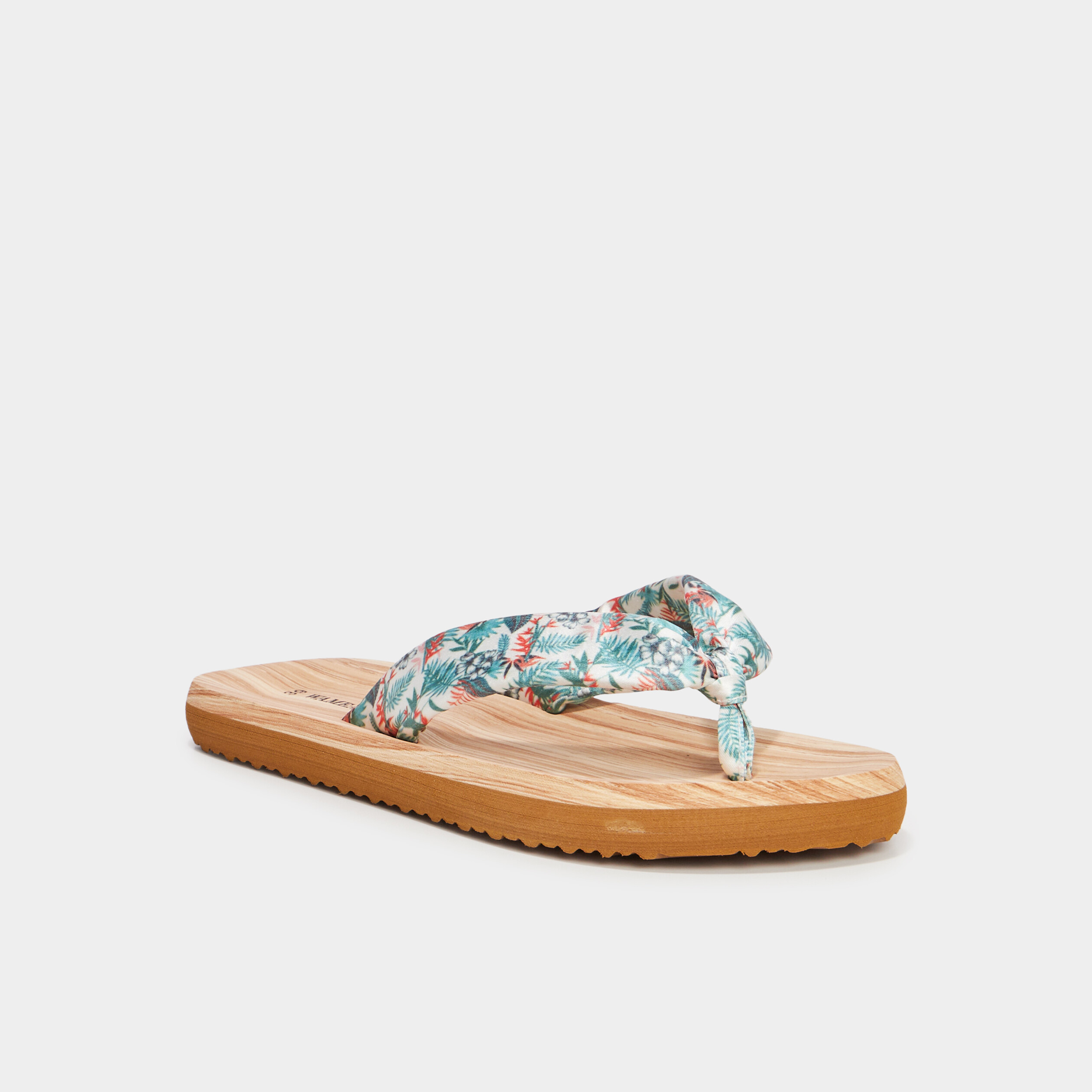 Tongs de plage esprit foulard multicolore femme