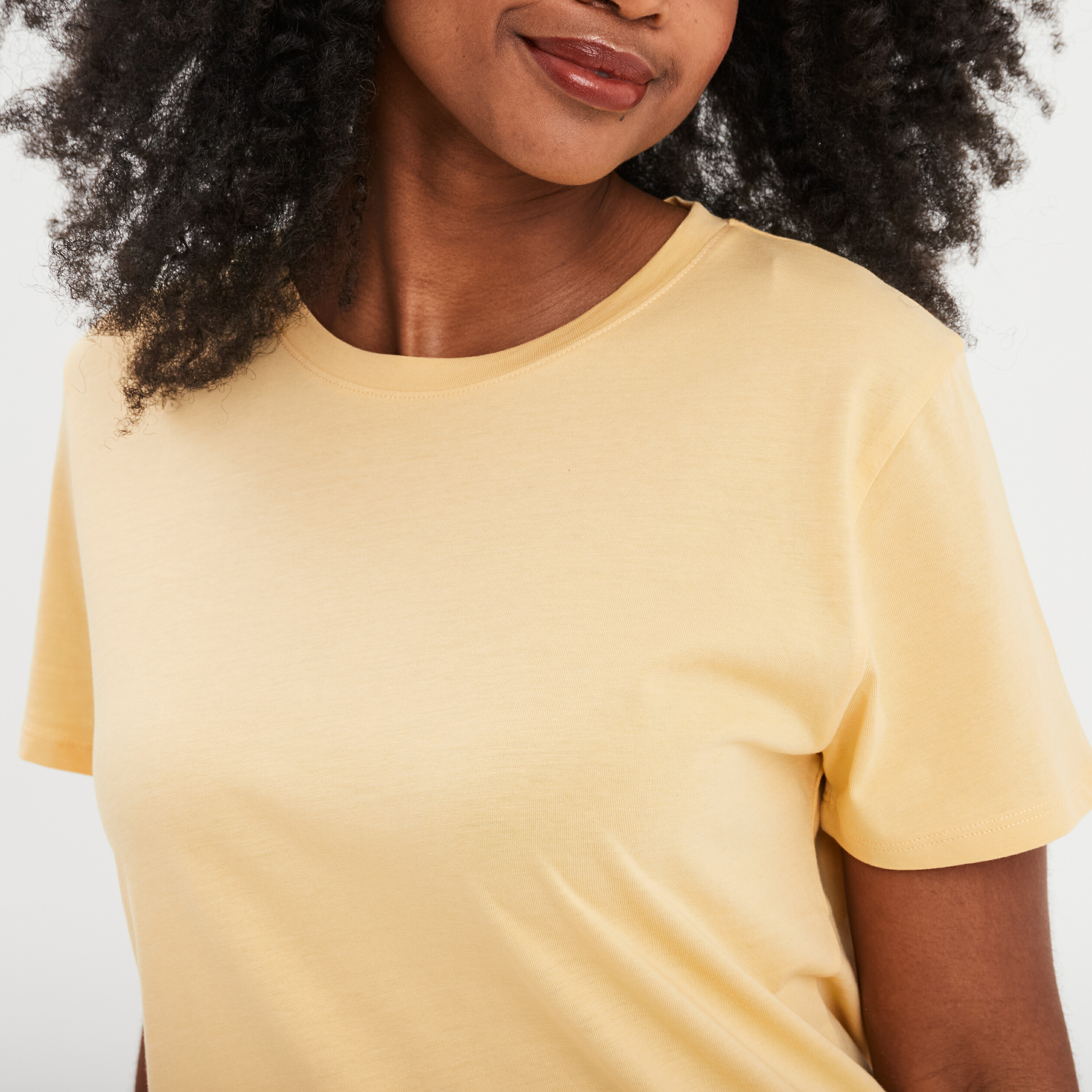 T shirt jaune femme pas cher shop