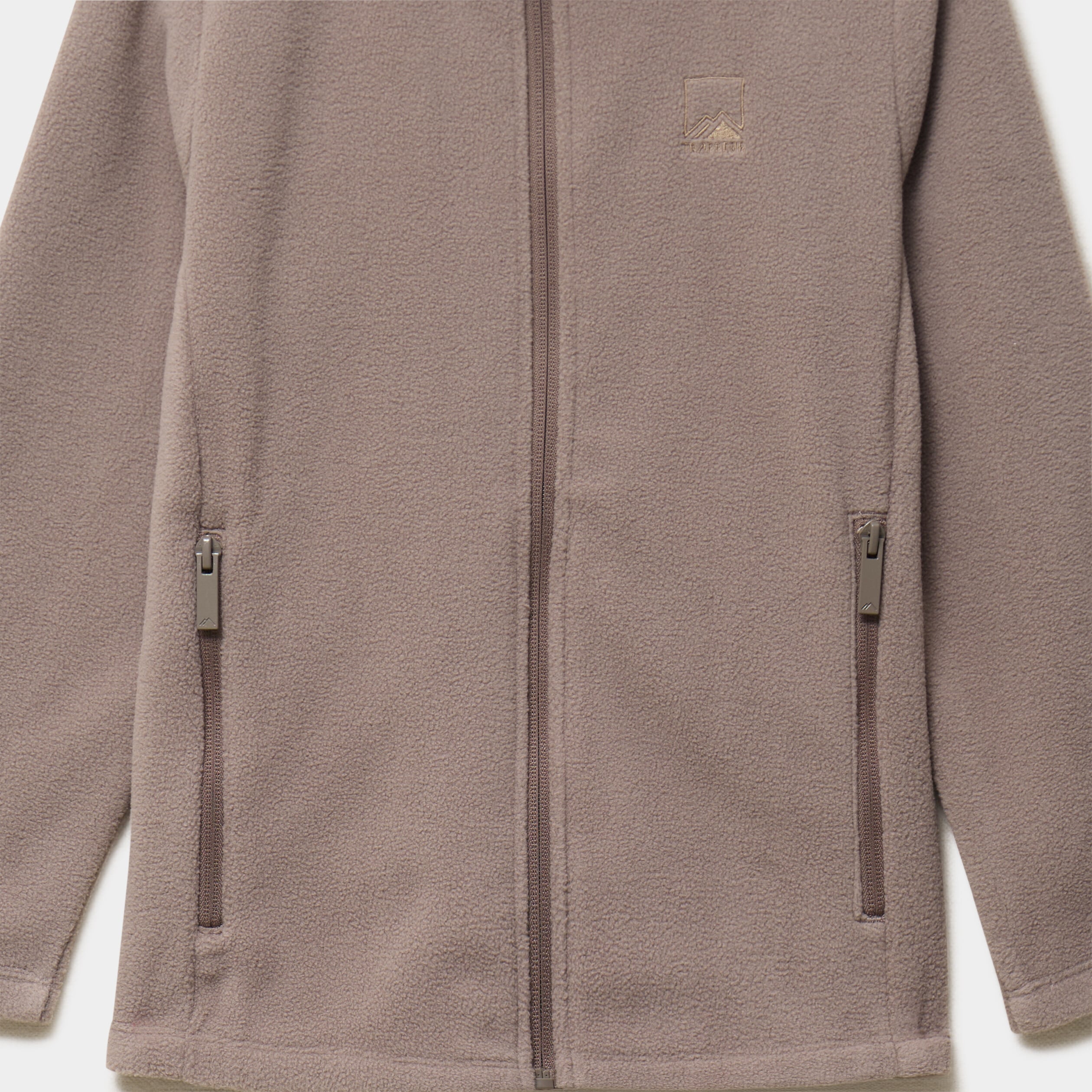 Gilet polaire zipp&eacute; col montant gris gar&ccedil;on