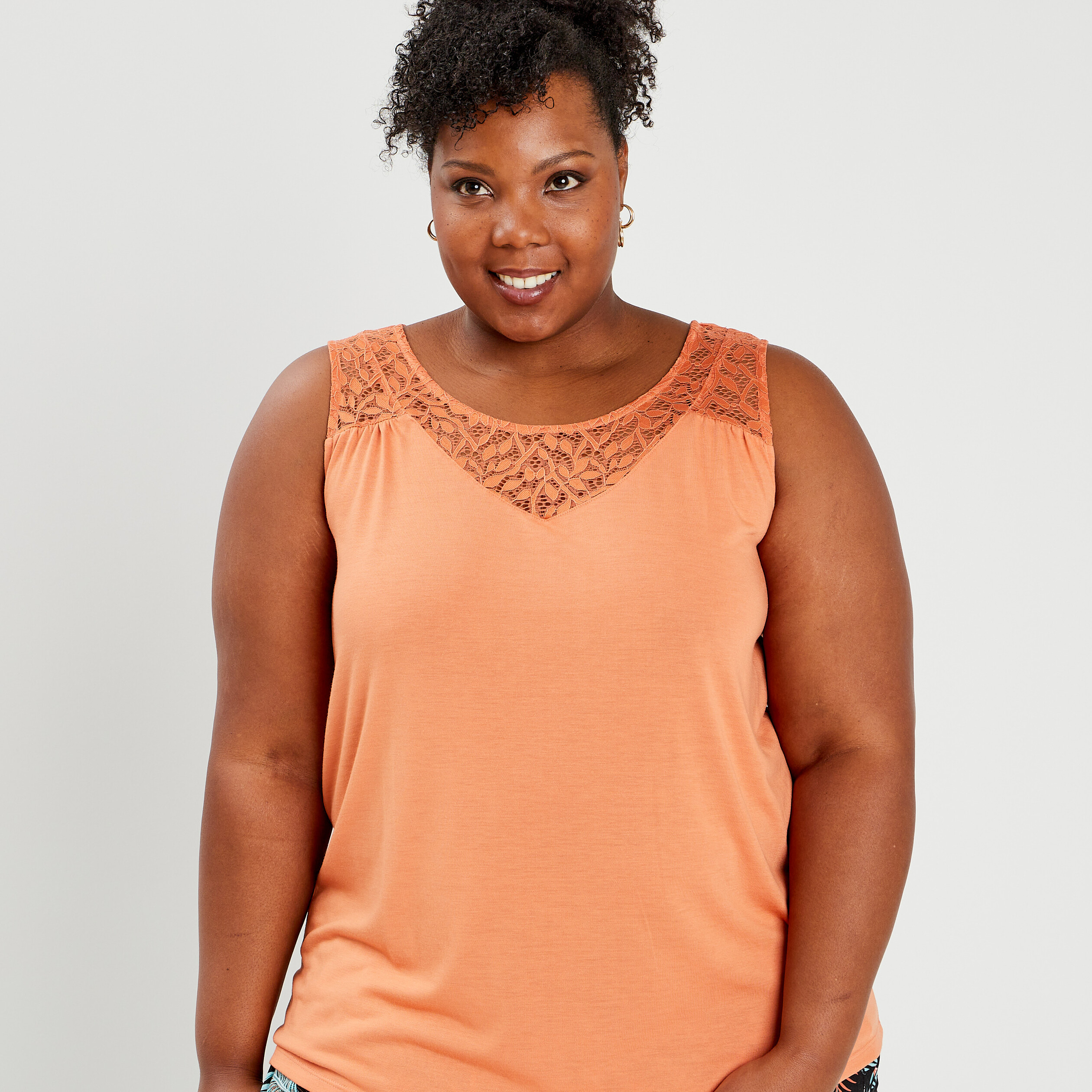 debardeur modavista orange corail femmegt Débardeur Modavista orange corail femme grande taille