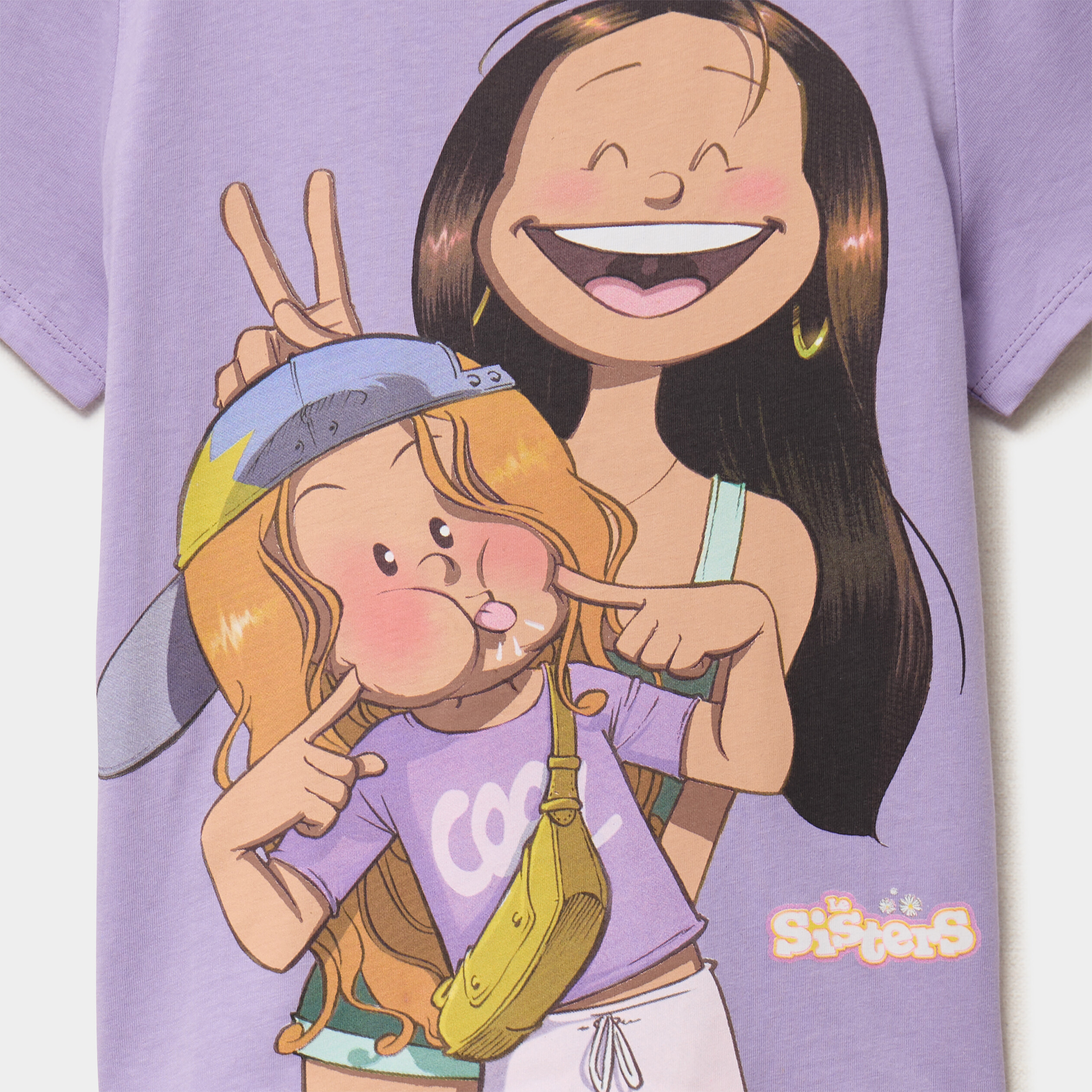 T-shirt avec manches courtes Les Sisters parme fille
