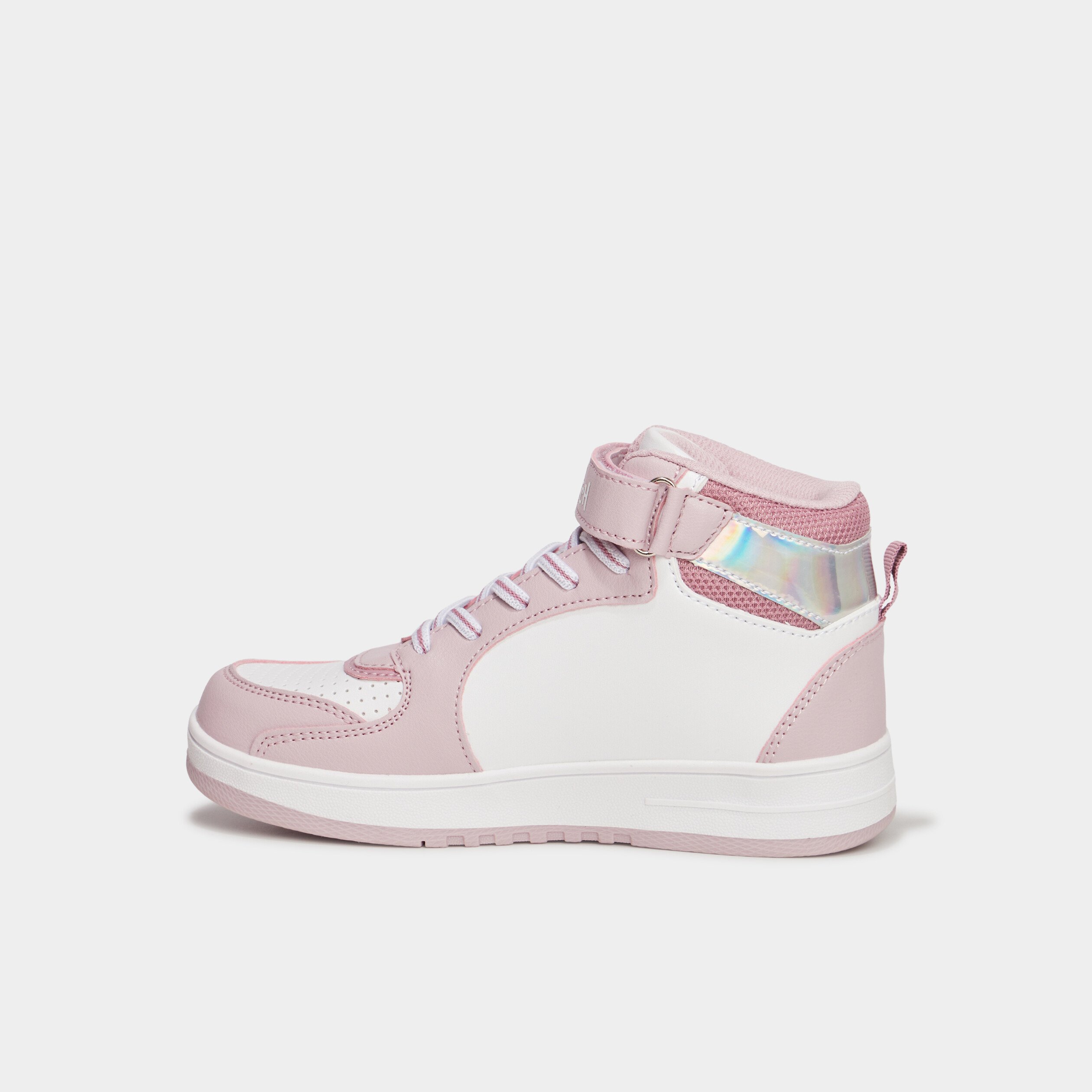 Baskets montantes à scratchs Stitch blanc fille