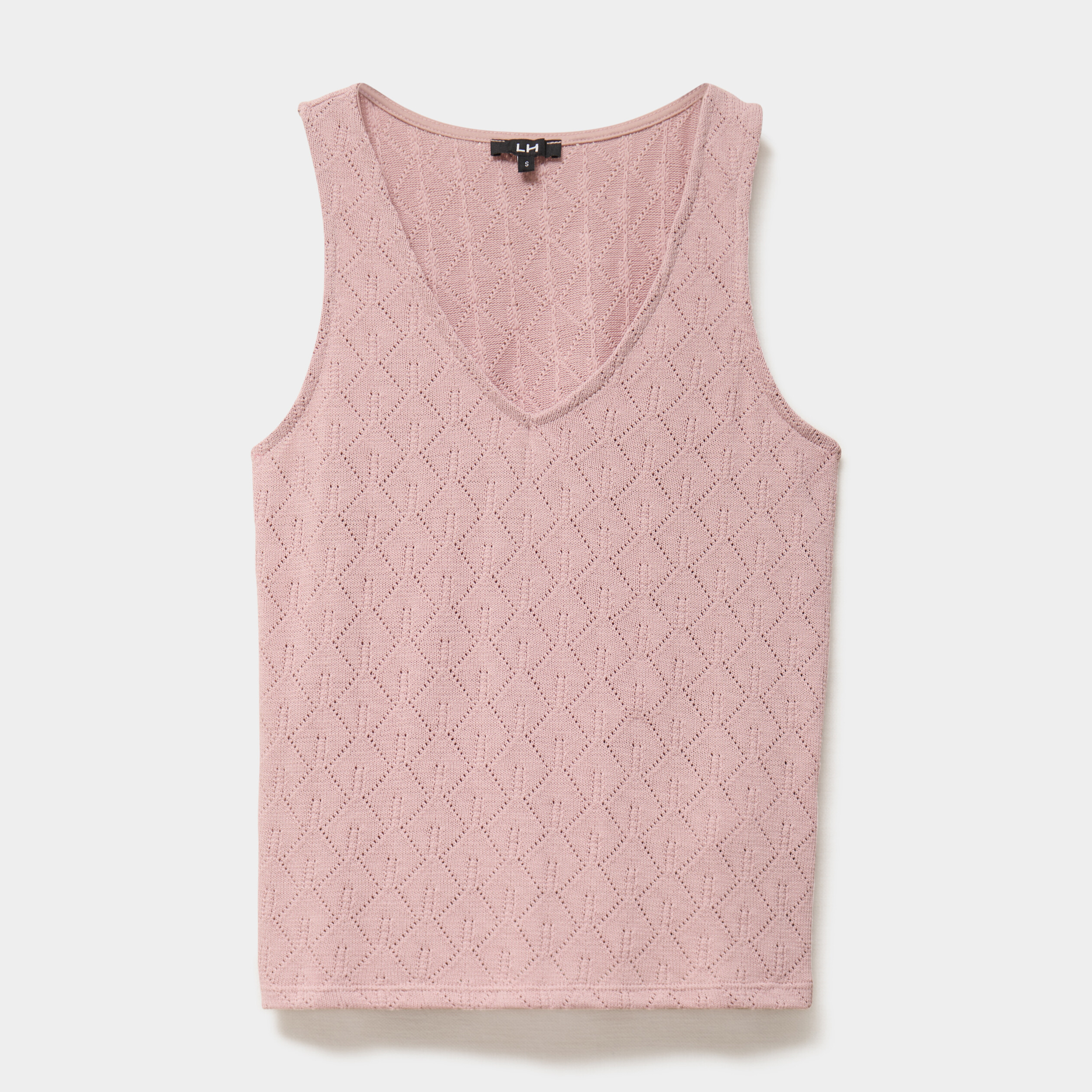 D&eacute;bardeur d&eacute;tails ajour&eacute;s rose poudr&eacute;e femme