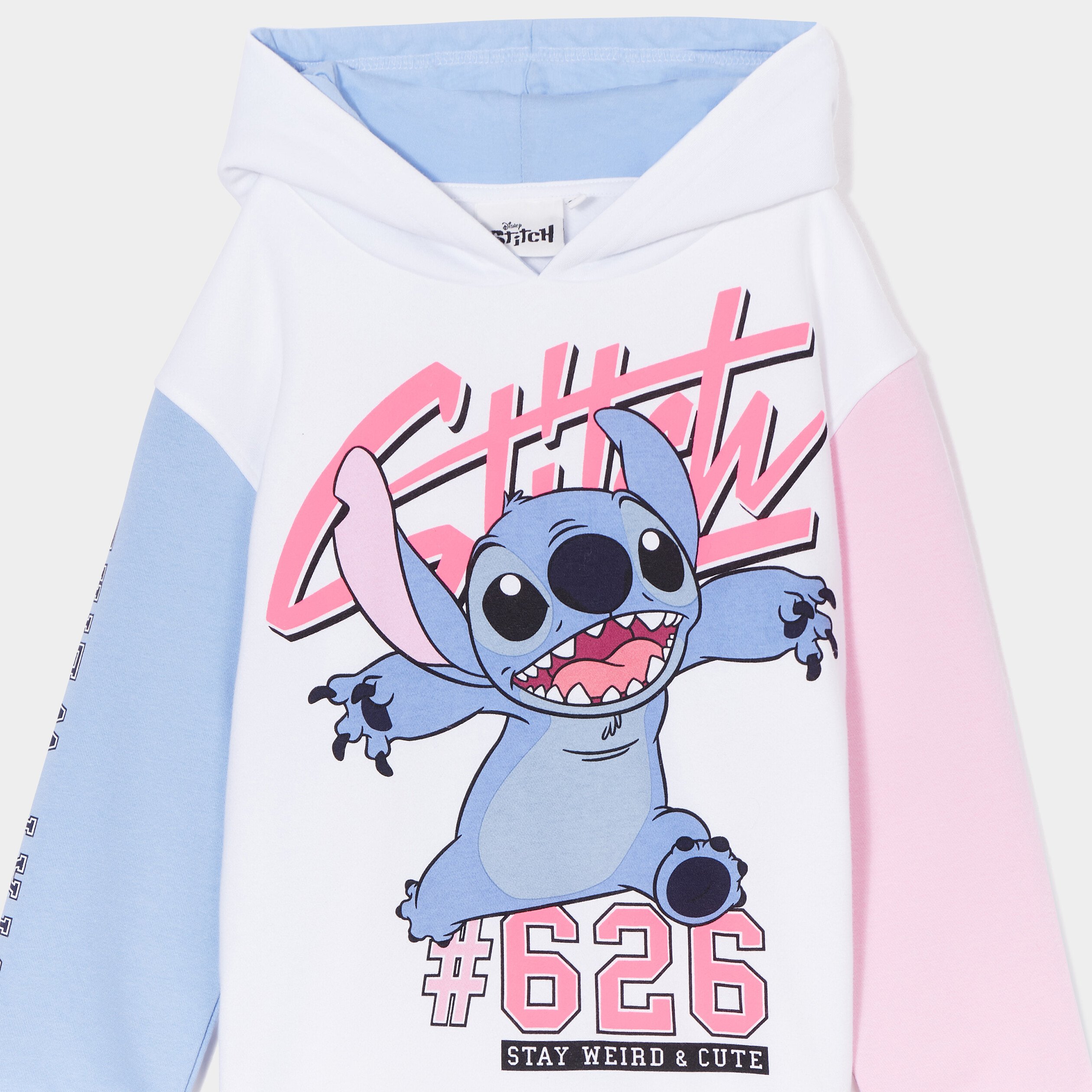 Sweat à capuche hoodie Stitch multicolore fille