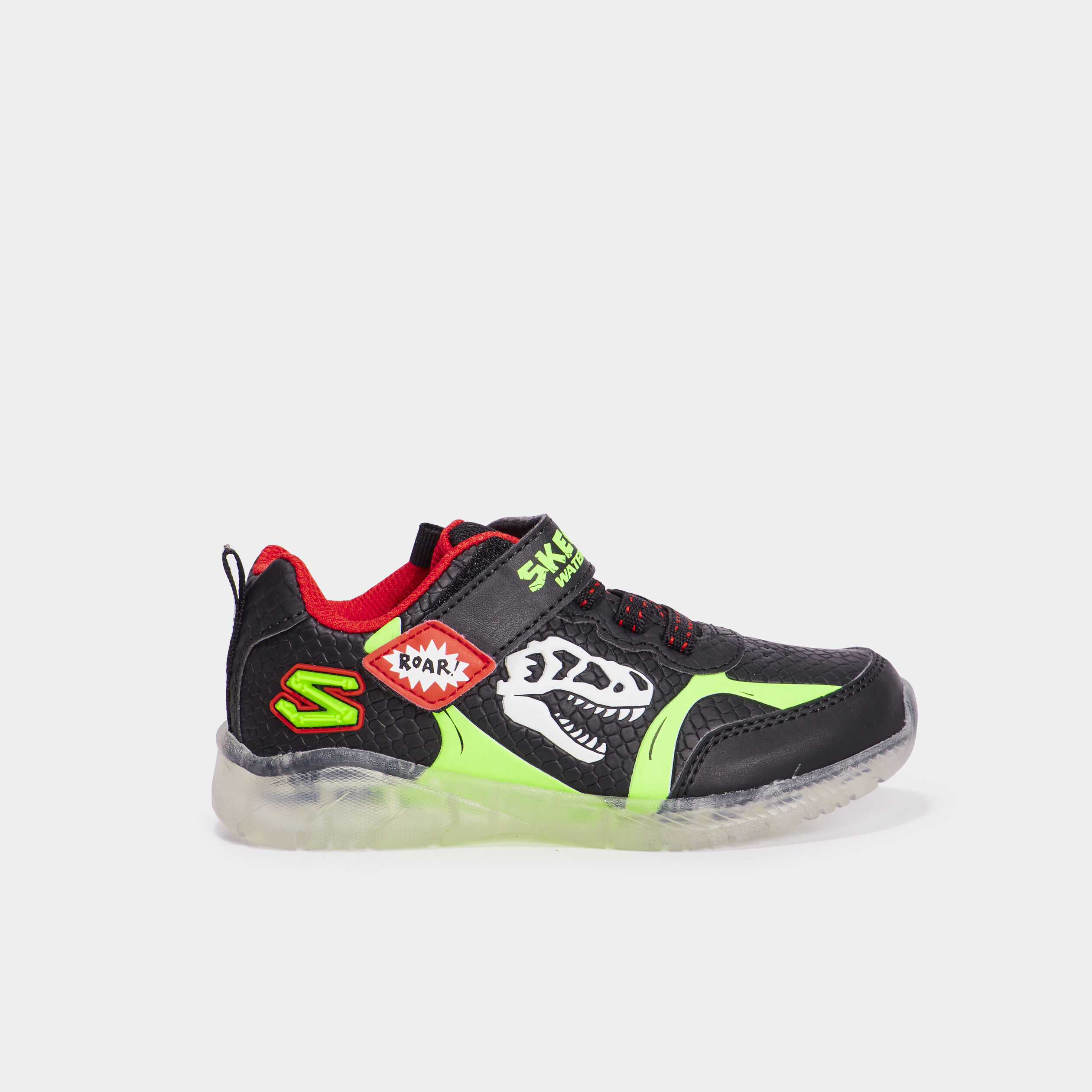 Baskets running lumineuses Skechers noir gar on La Halle