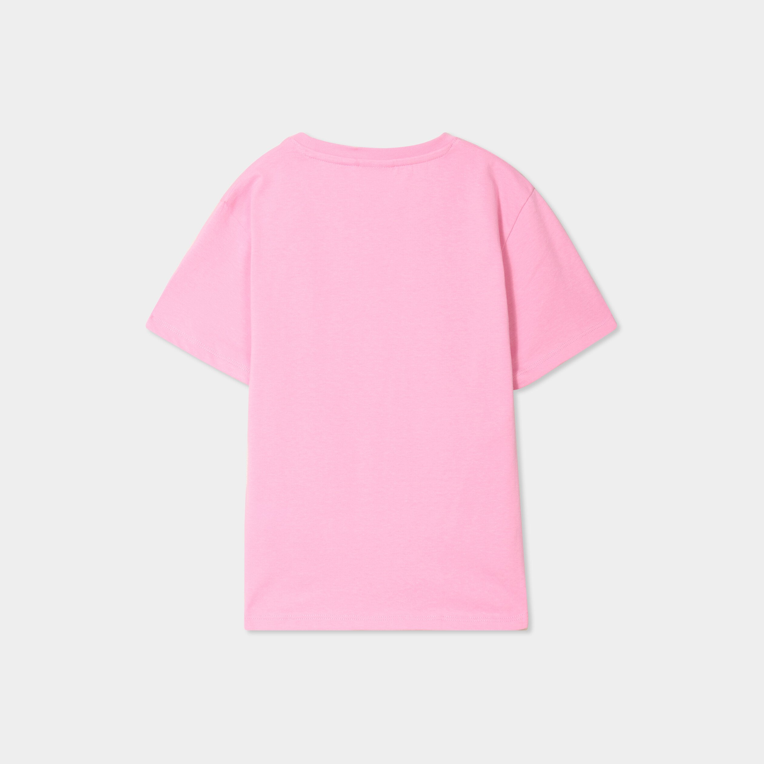 t shirt manches courtes coton stitch rose fille T-shirt manches courtes coton Stitch rose fille