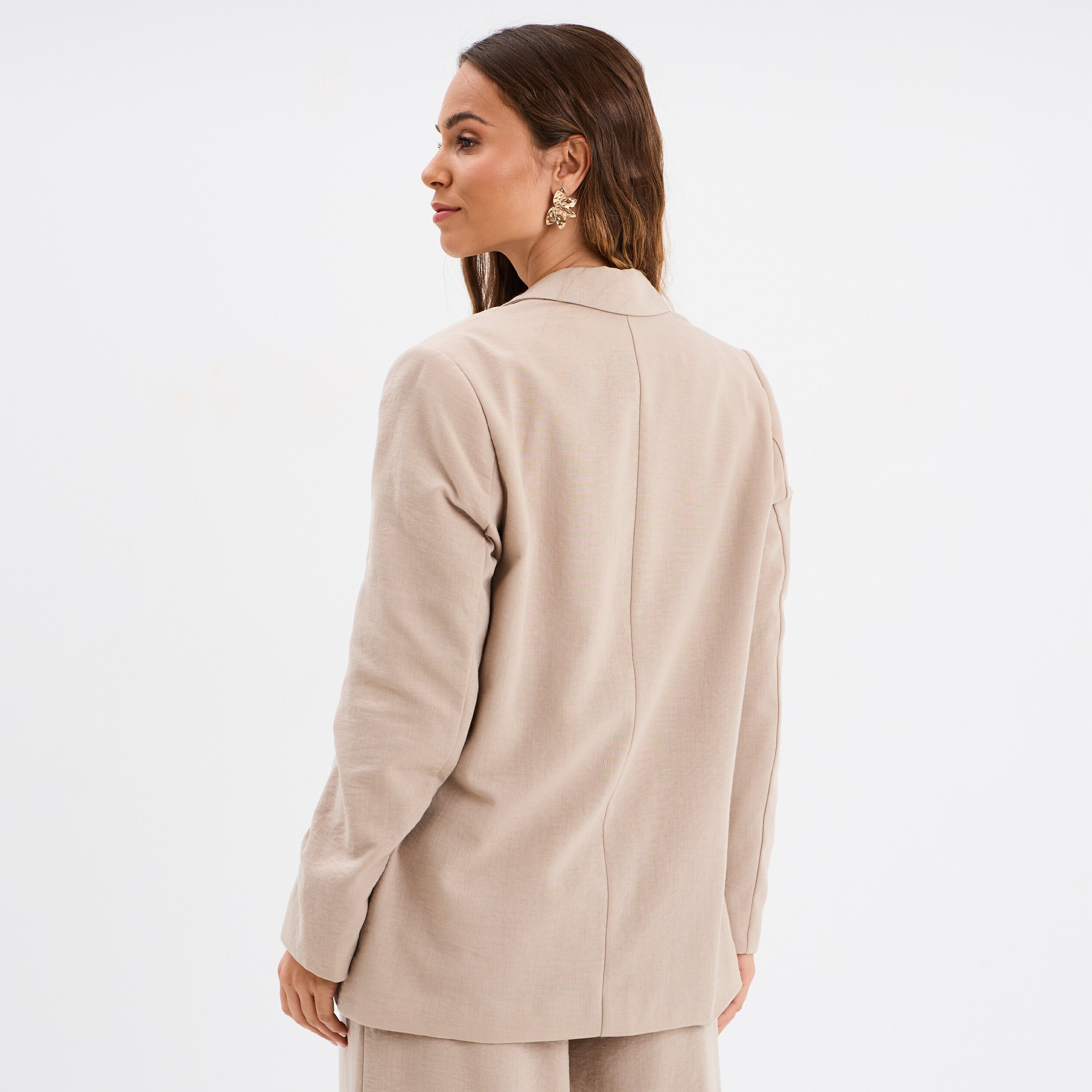 veste blazer droite beige femme Veste blazer droite beige femme