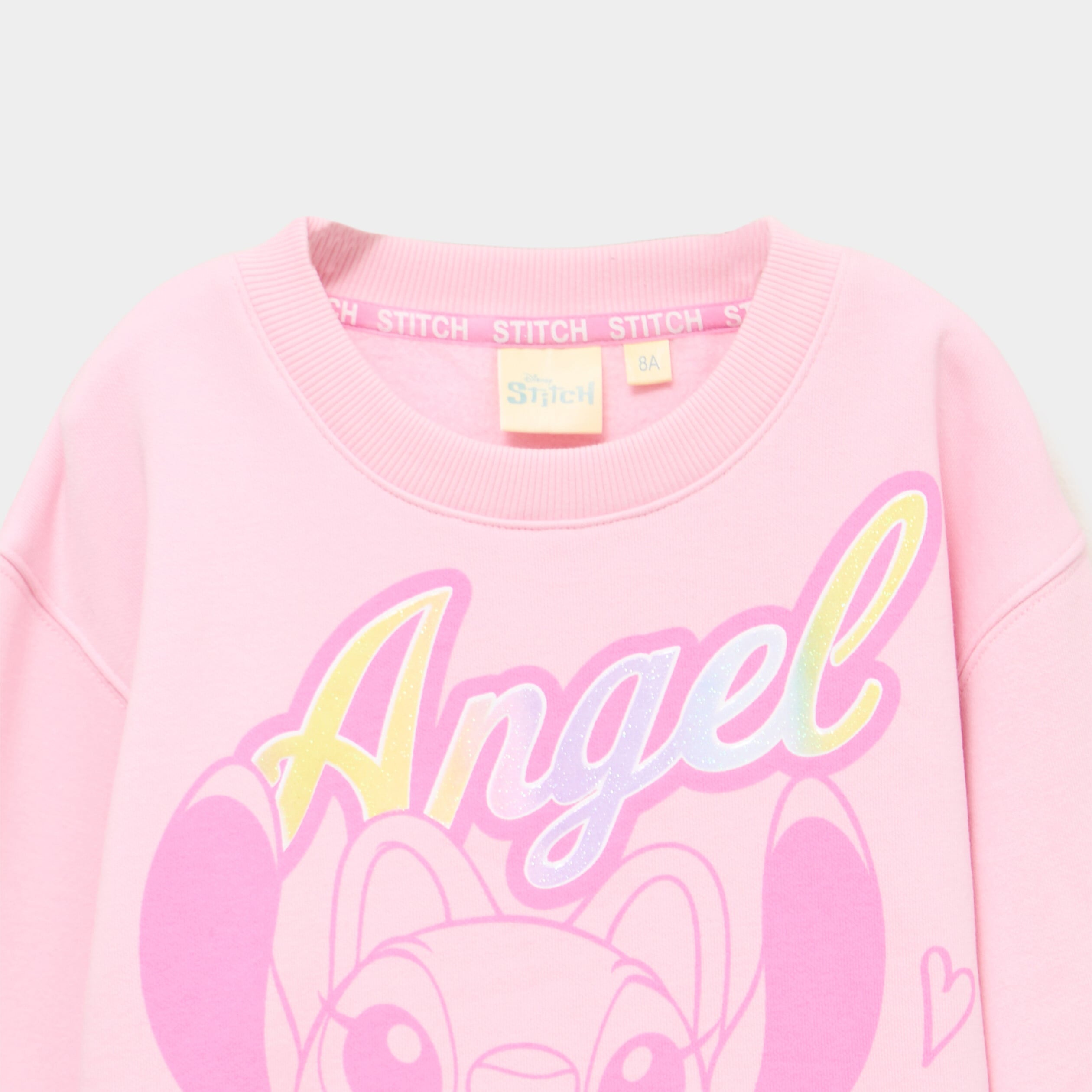 Sweat manches longues Stitch rose fille