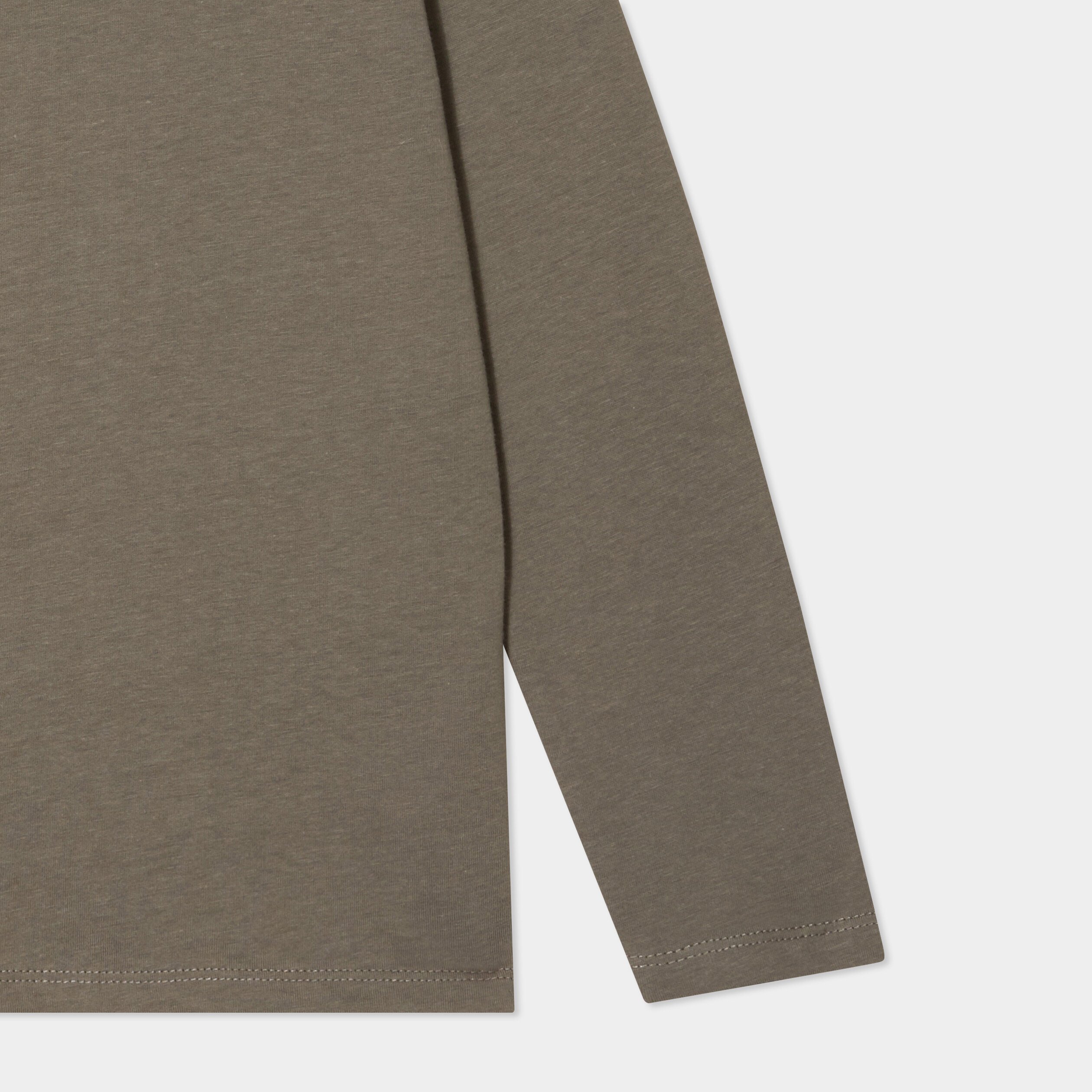 t shirt manches longues vert kaki garcon T-shirt manches longues vert kaki garçon