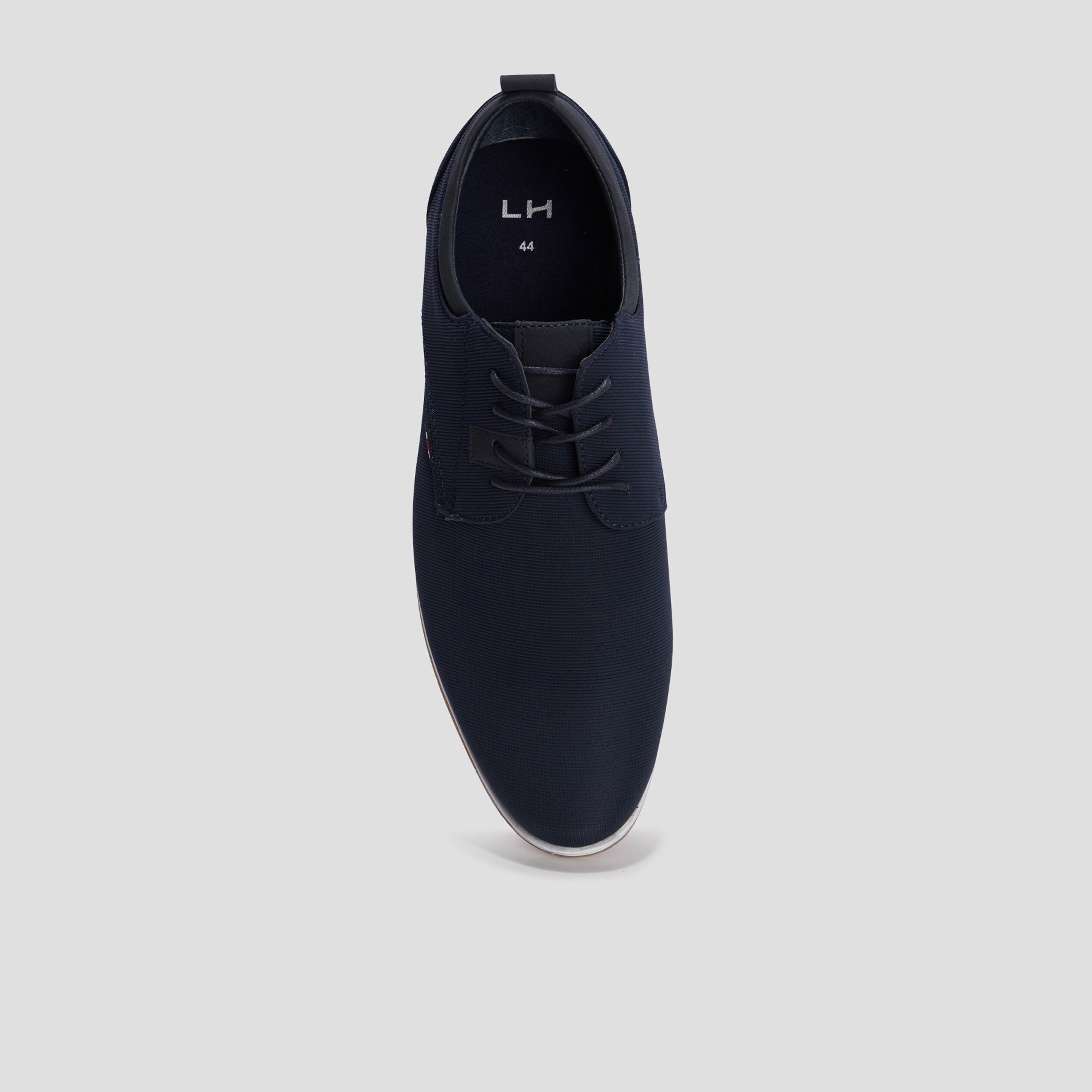 derbies texturees a lacets bleu marine homme Derbies texturées à lacets bleu marine homme
